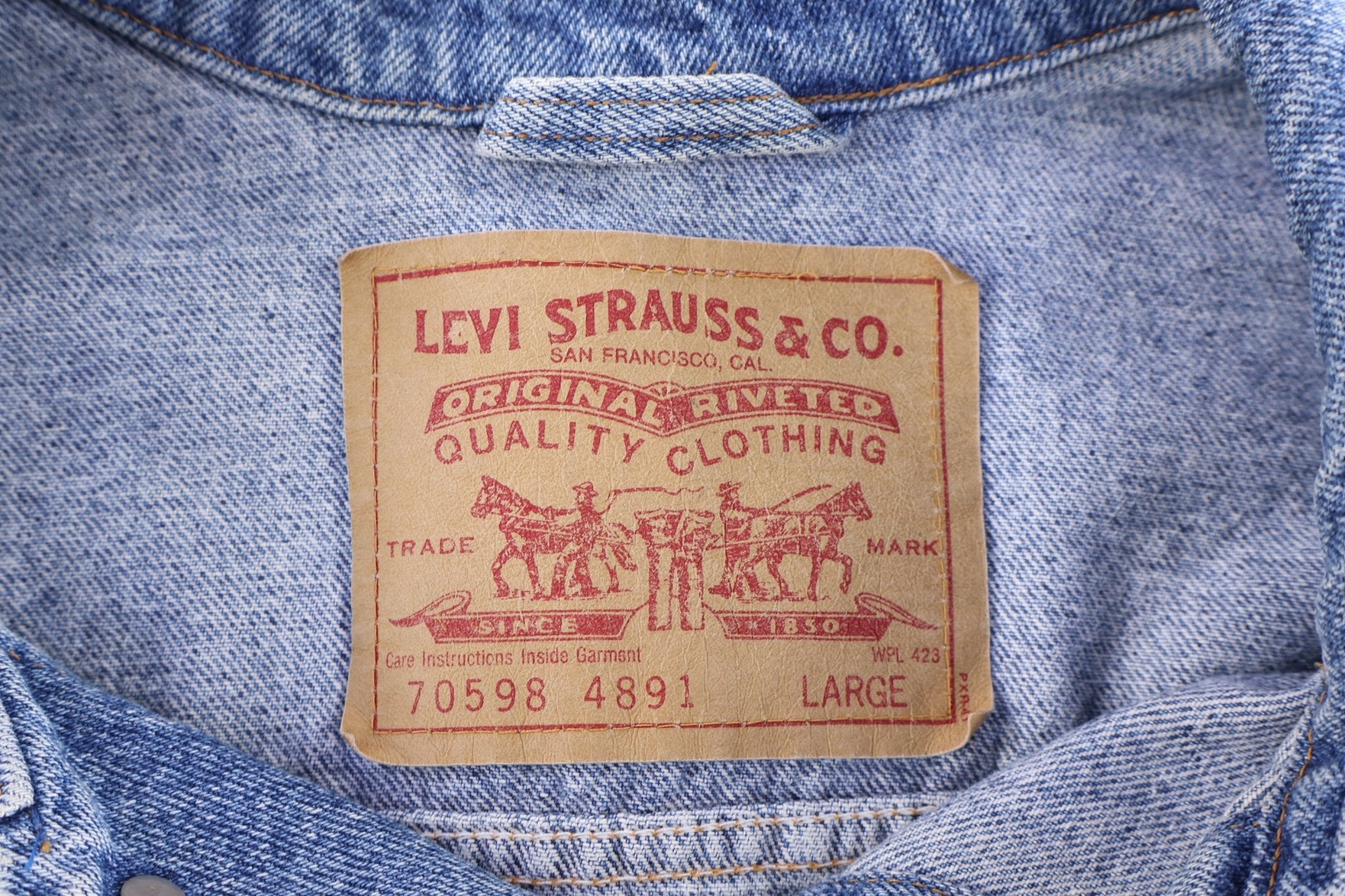 Vintage Levi's Medium Wash Denim Jacket - Jacket - Thrifted Threads