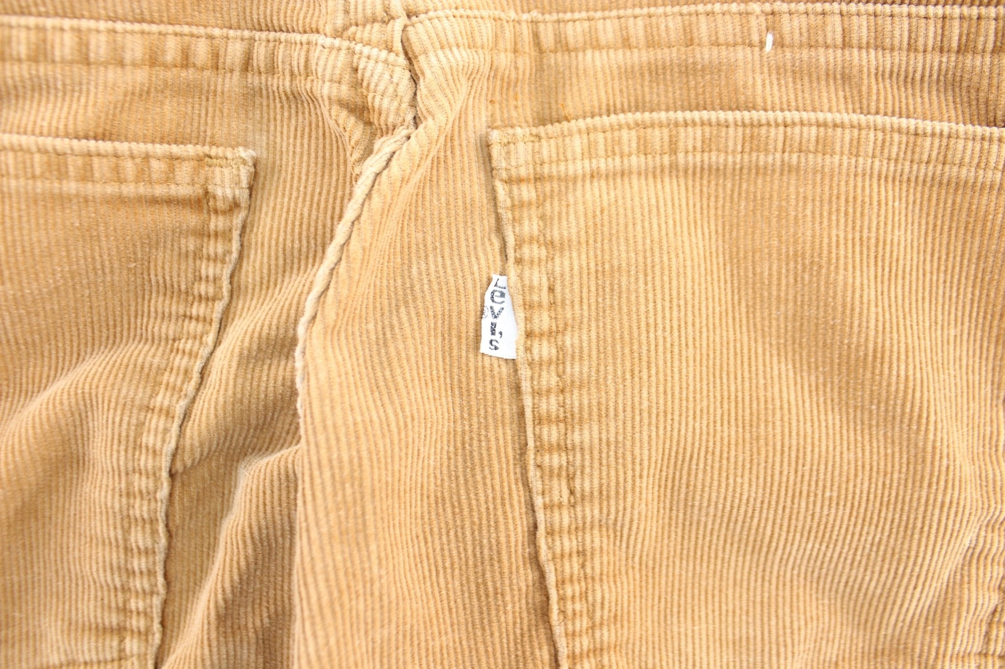 Vintage Levi's Tan Corduroy Flare Pants - ThriftedThreads.com
