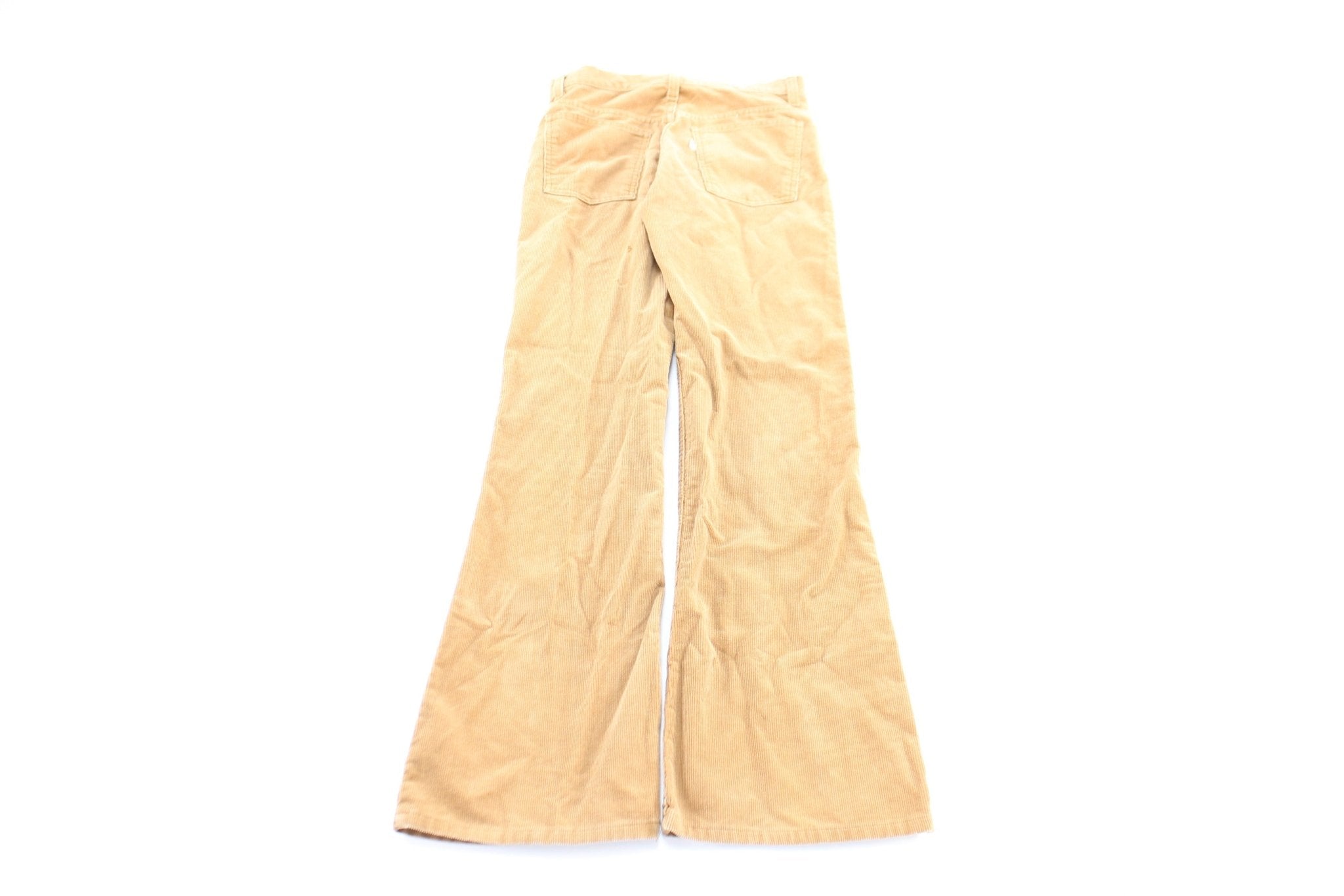Vintage Levi's Tan Corduroy Flare Pants - ThriftedThreads.com