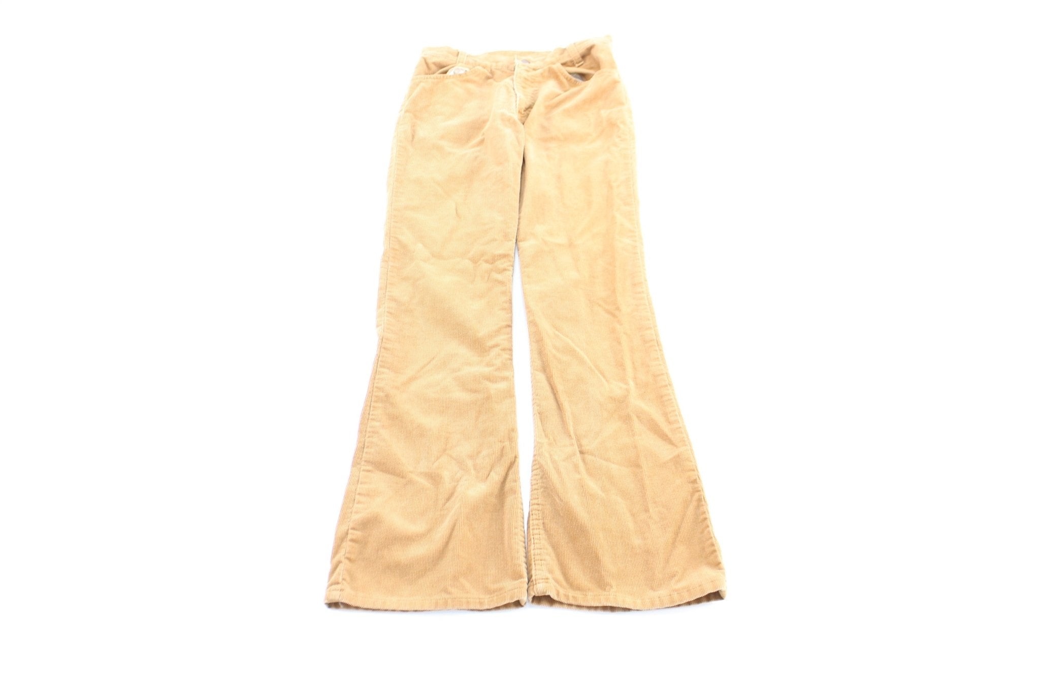 Vintage Levi's Tan Corduroy Flare Pants - ThriftedThreads.com