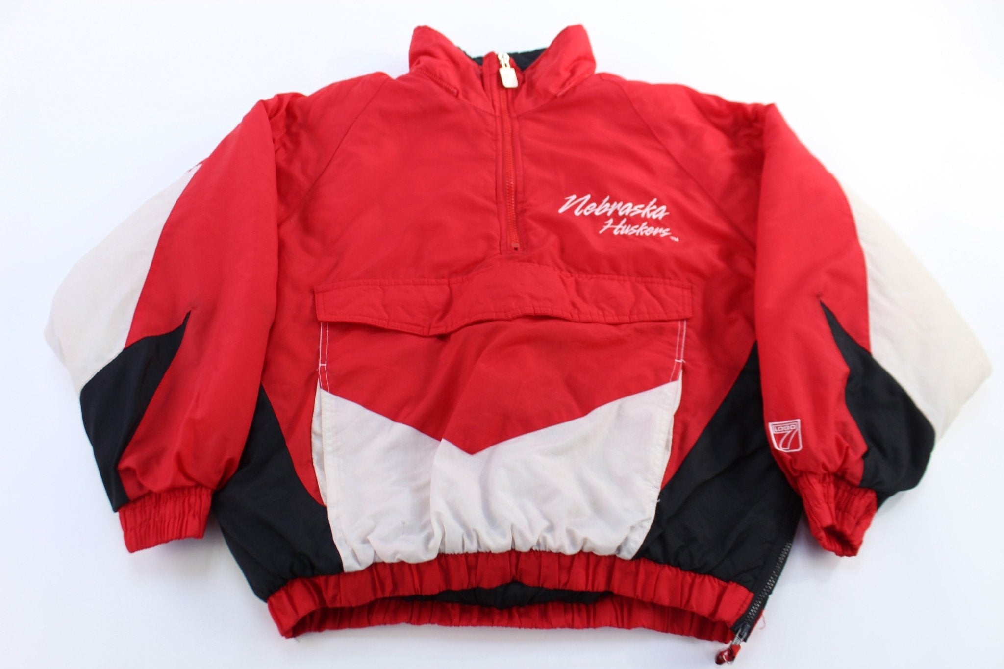 Vintage Logo 7 University of Nebraska Huskers Puffer Jacket - Jacket - Thrifted Threads