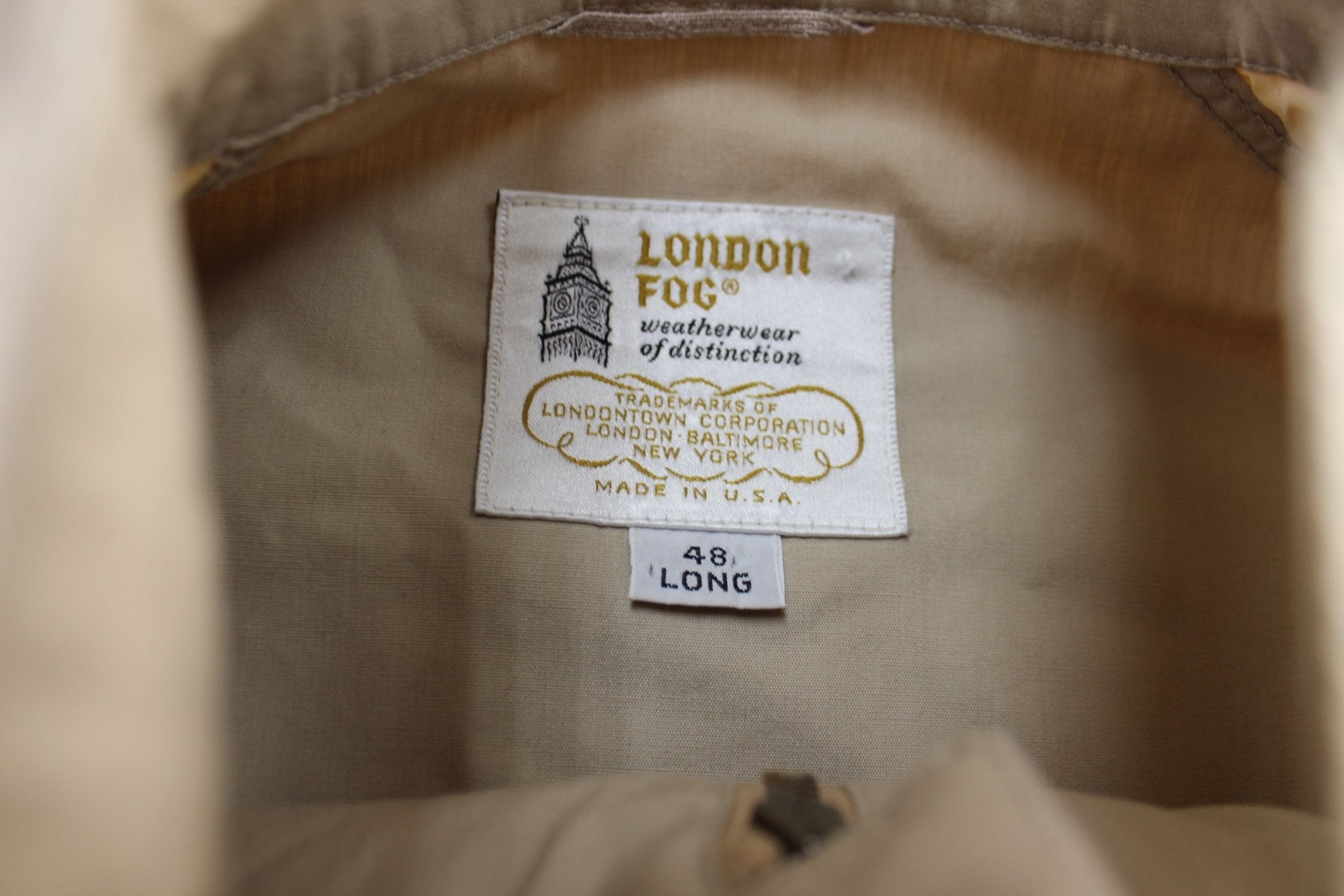 Vintage London Fog Beige Zip Up Jacket - ThriftedThreads.com