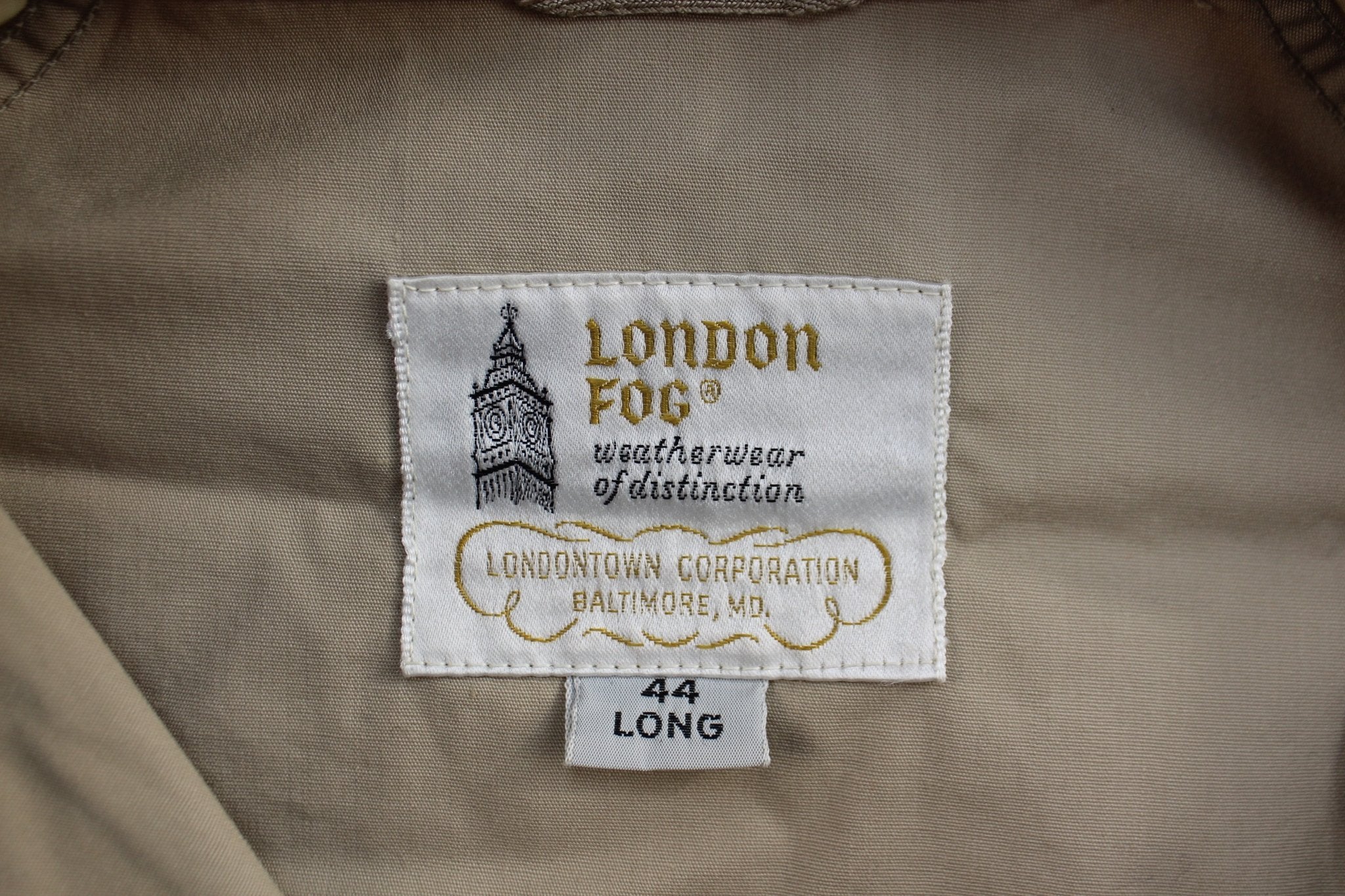 Vintage London Fog Beige Zip Up Jacket - ThriftedThreads.com