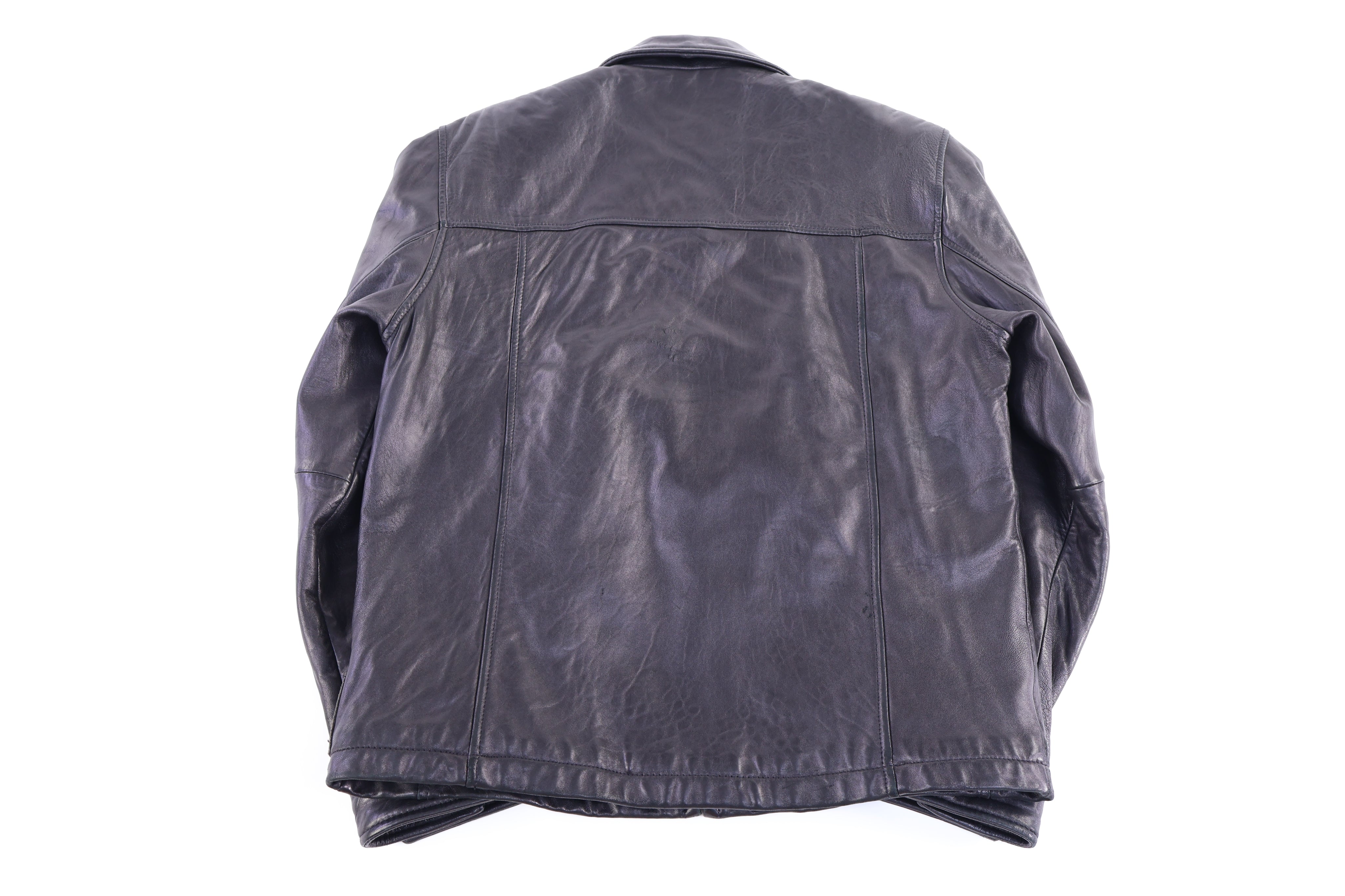Vintage London Fog Black Leather Jacket - Jacket - Thrifted Threads