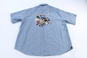 Vintage Looney Tunes Embroidered Graphic Button Down - ThriftedThreads.com