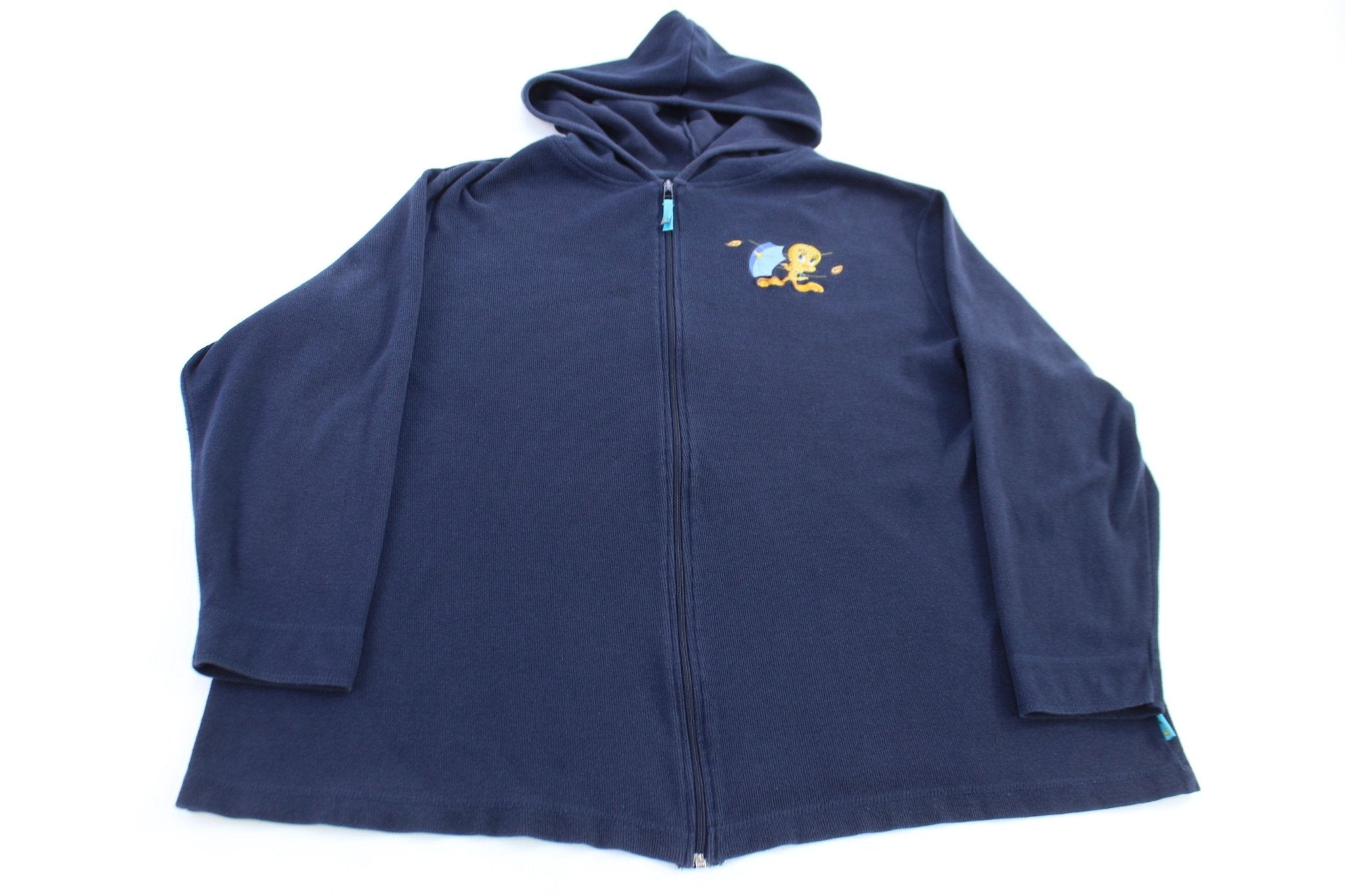 Vintage Looney Tunes Tweety Bird Full Zip Sweater - Sweater - Thrifted Threads