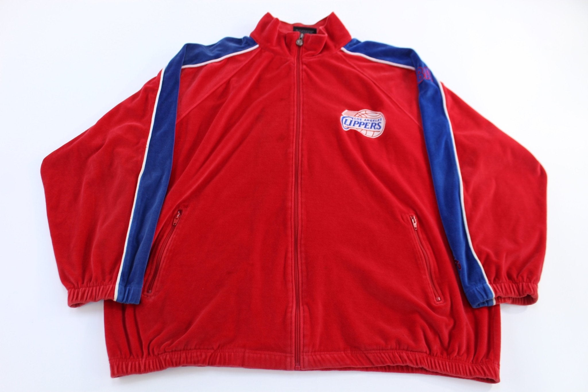 Vintage Los Angeles Clippers Basketball Velvet Jacket - ThriftedThreads.com