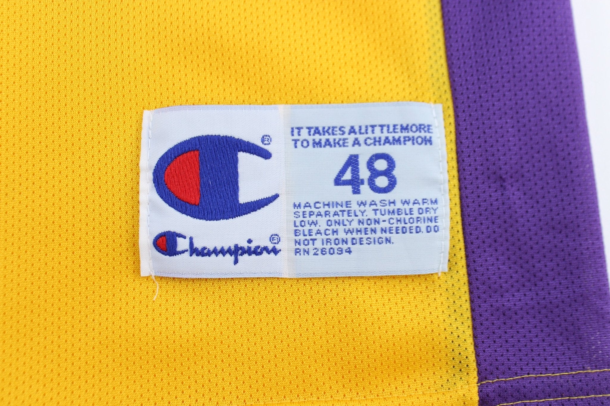 Vintage Los Angeles Lakers Rick Fox Champion Basketball Jersey - ThriftedThreads.com