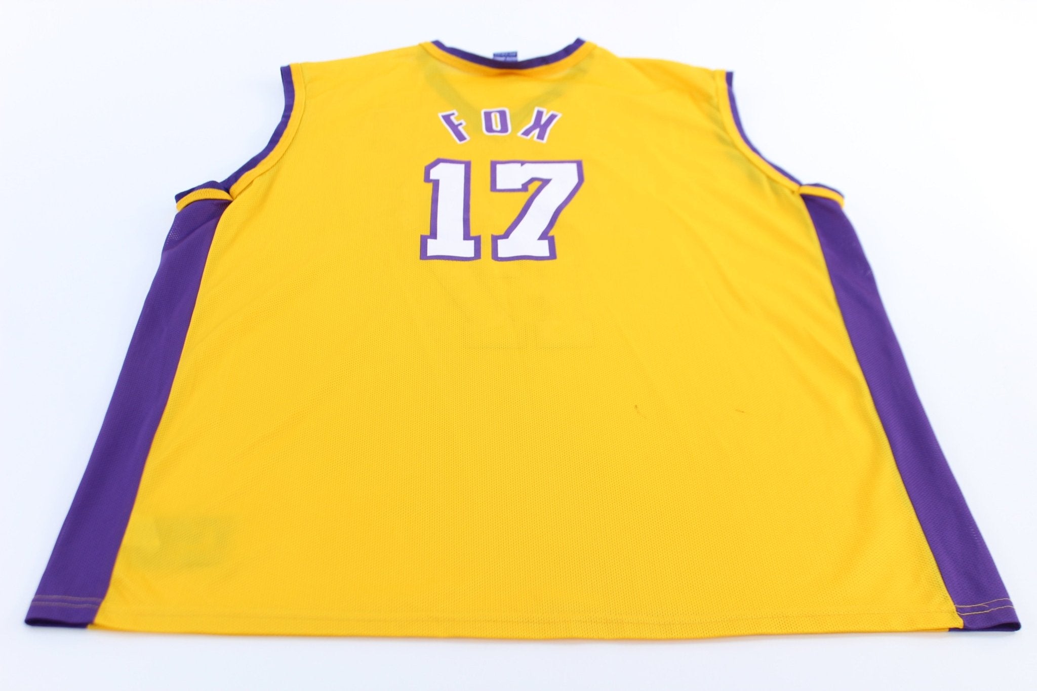 Vintage Los Angeles Lakers Rick Fox Champion Basketball Jersey - ThriftedThreads.com