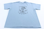 Vintage Merry X - Mas Skull Graphic T-Shirt - ThriftedThreads.com