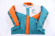 Vintage Miami Dolphins Football Full Zip Jacket - jacket - Thrifted Threads