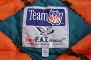 Vintage Miami Dolphins Football Puffer Jacket - Jacket - Thrifted Threads