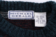 Vintage Michael Gerald Multipattern Knit Sweater - Sweater - Thrifted Threads