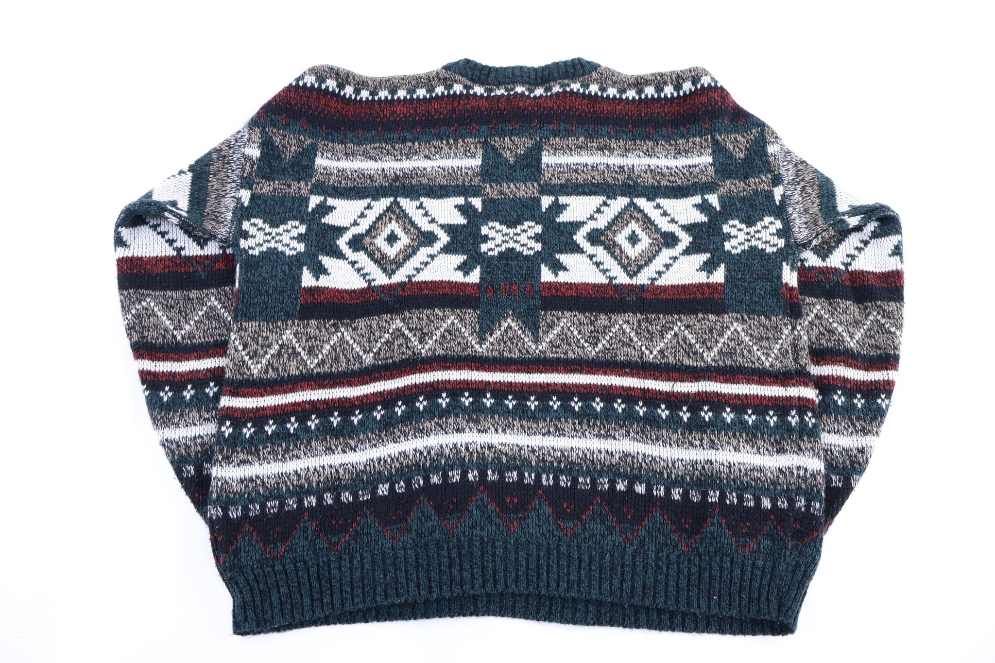 Vintage Michael Gerald Multipattern Knit Sweater - Sweater - Thrifted Threads