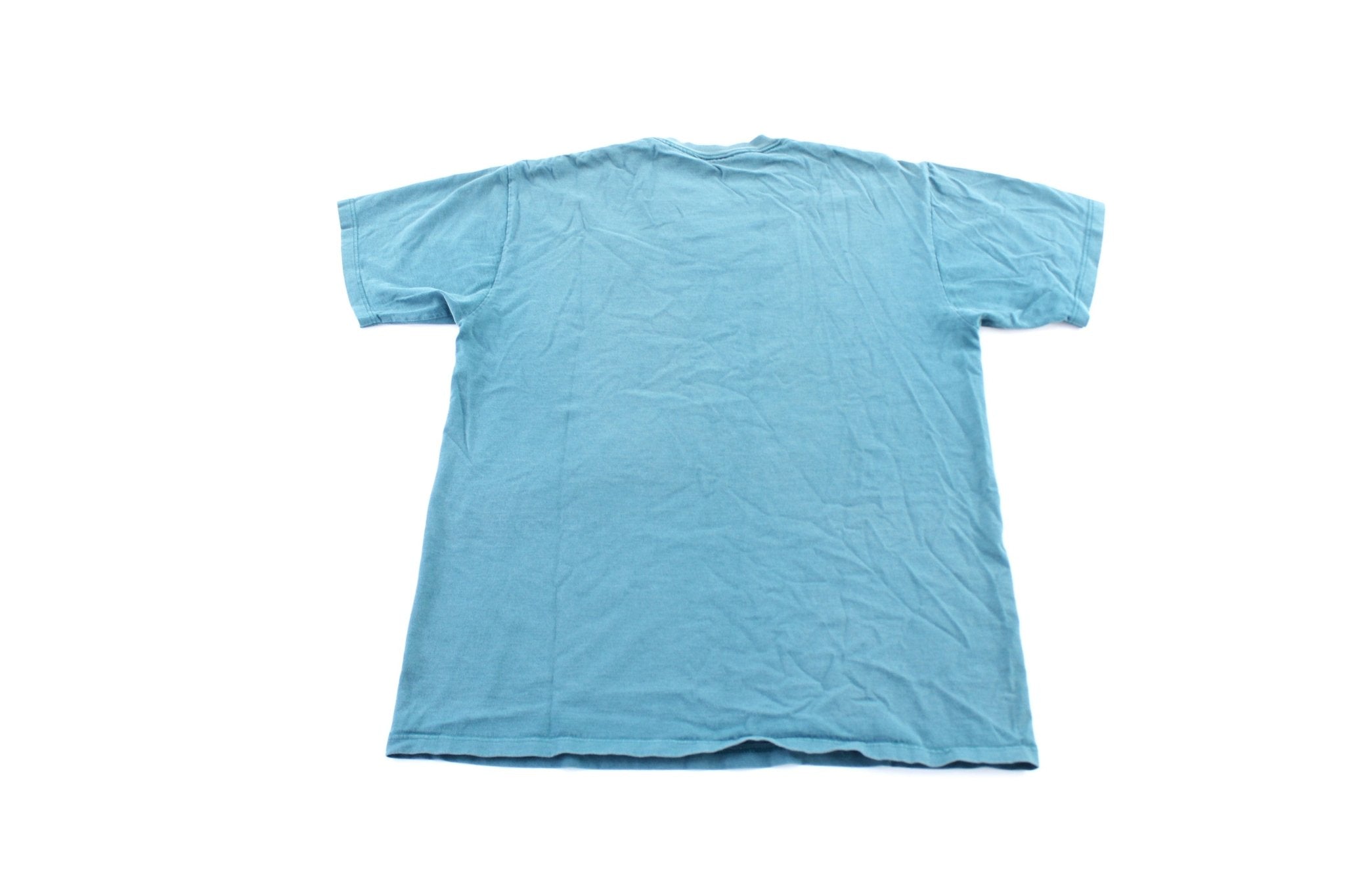 Vintage Mickey Mouse Embroidered Teal T-Shirt - ThriftedThreads.com