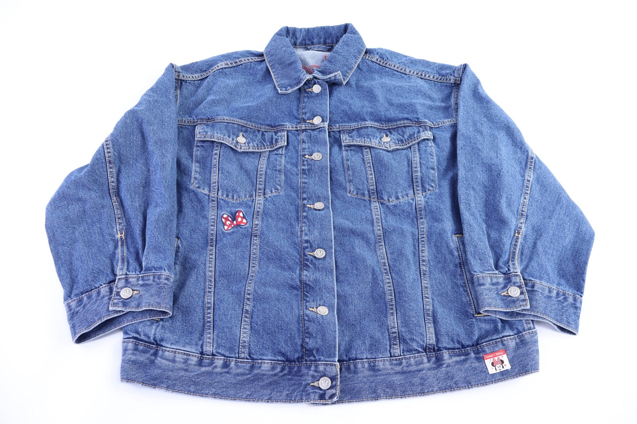 Vintage Minnie Mouse Embroidered Denim Jacket - Jacket - Thrifted Threads