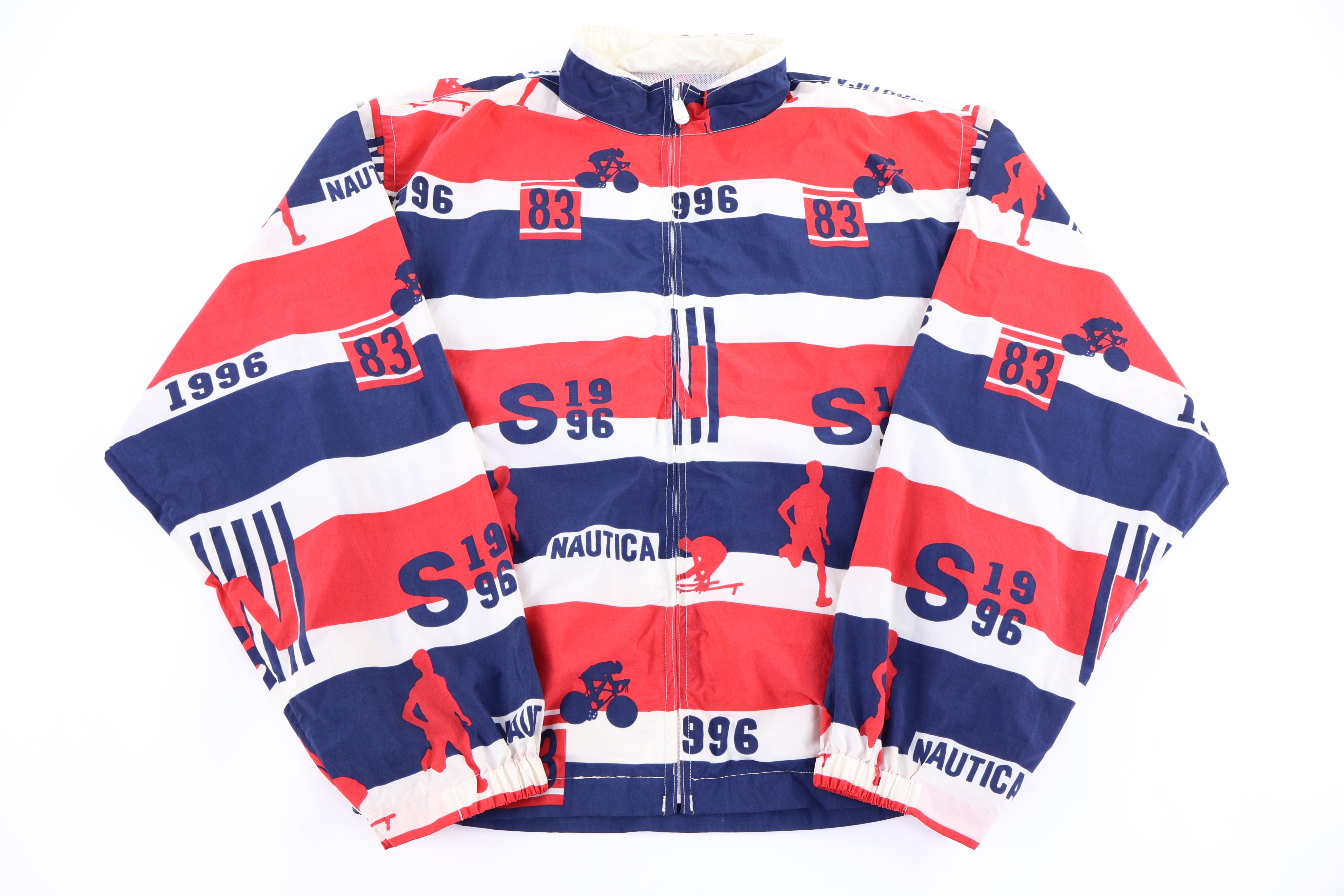 Vintage Nautica All Over Graphic Full Zip Jacket - Jacket - Thrifted Threads