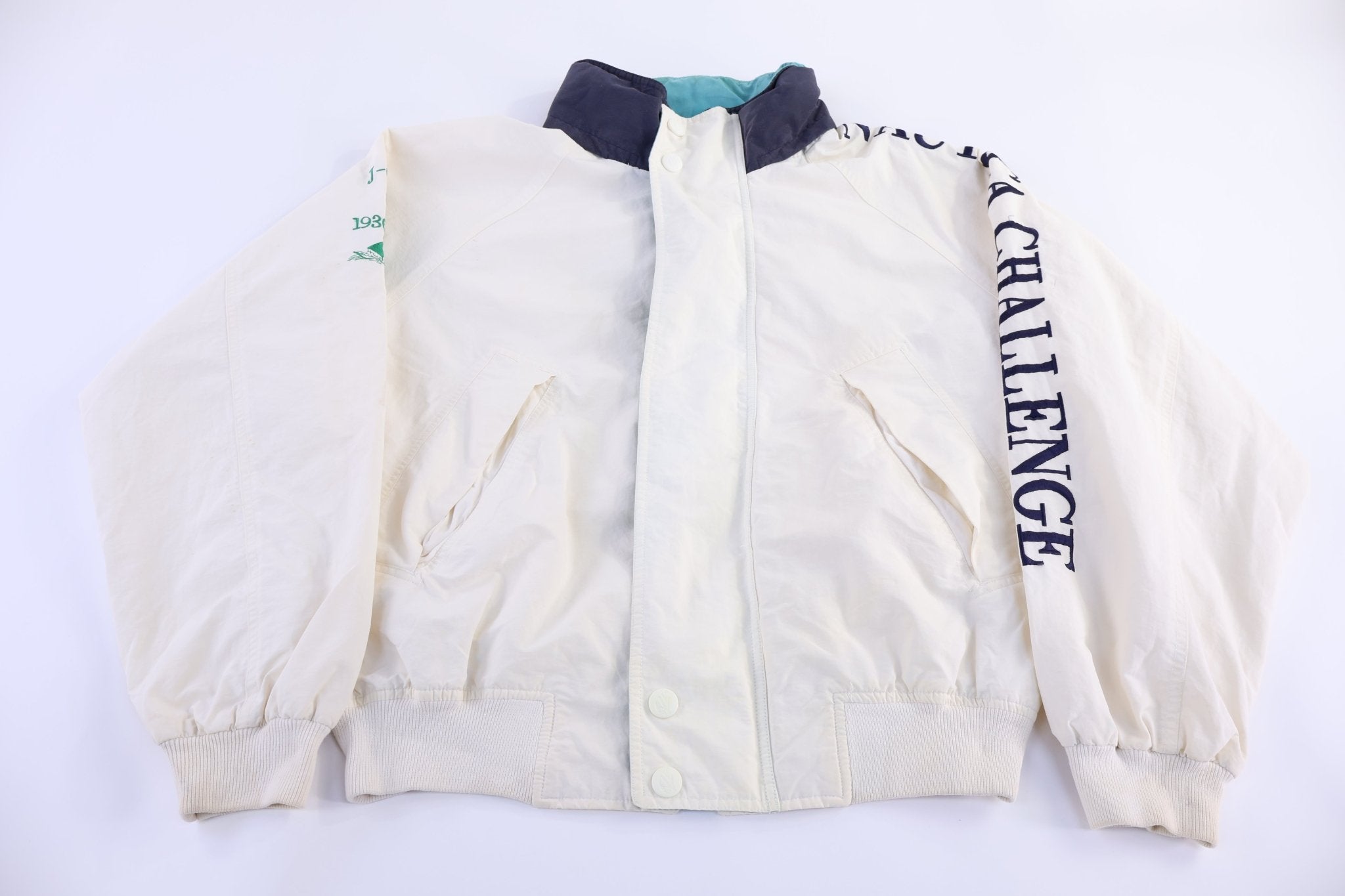 Vintage Nautica Challenge White Full Zip Jacket - Jacket - Thrifted Threads