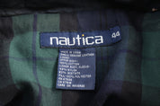 Vintage Nautica Full Zip Black Leather Jacket - Jacket - Thrifted Threads