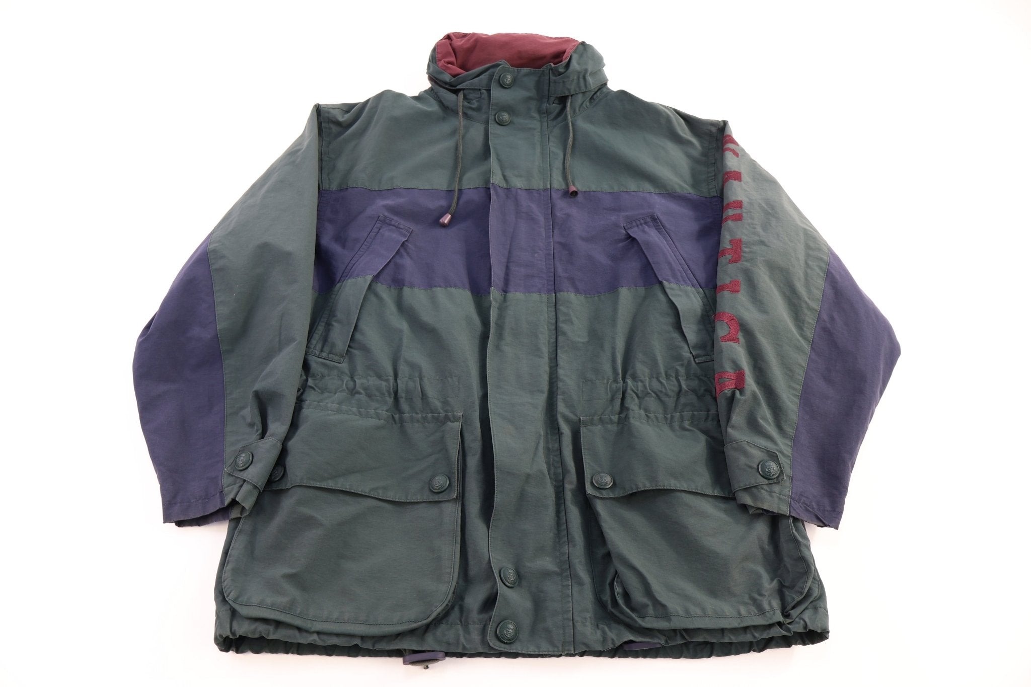 Vintage Nautica Green, Blue Full Zip Jacket - Jacket - Thrifted Threads