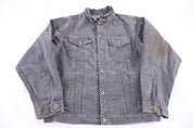Vintage Nautica Grey Denim Trucker Jacket - Jacket - Thrifted Threads