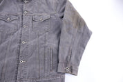 Vintage Nautica Grey Denim Trucker Jacket - Jacket - Thrifted Threads