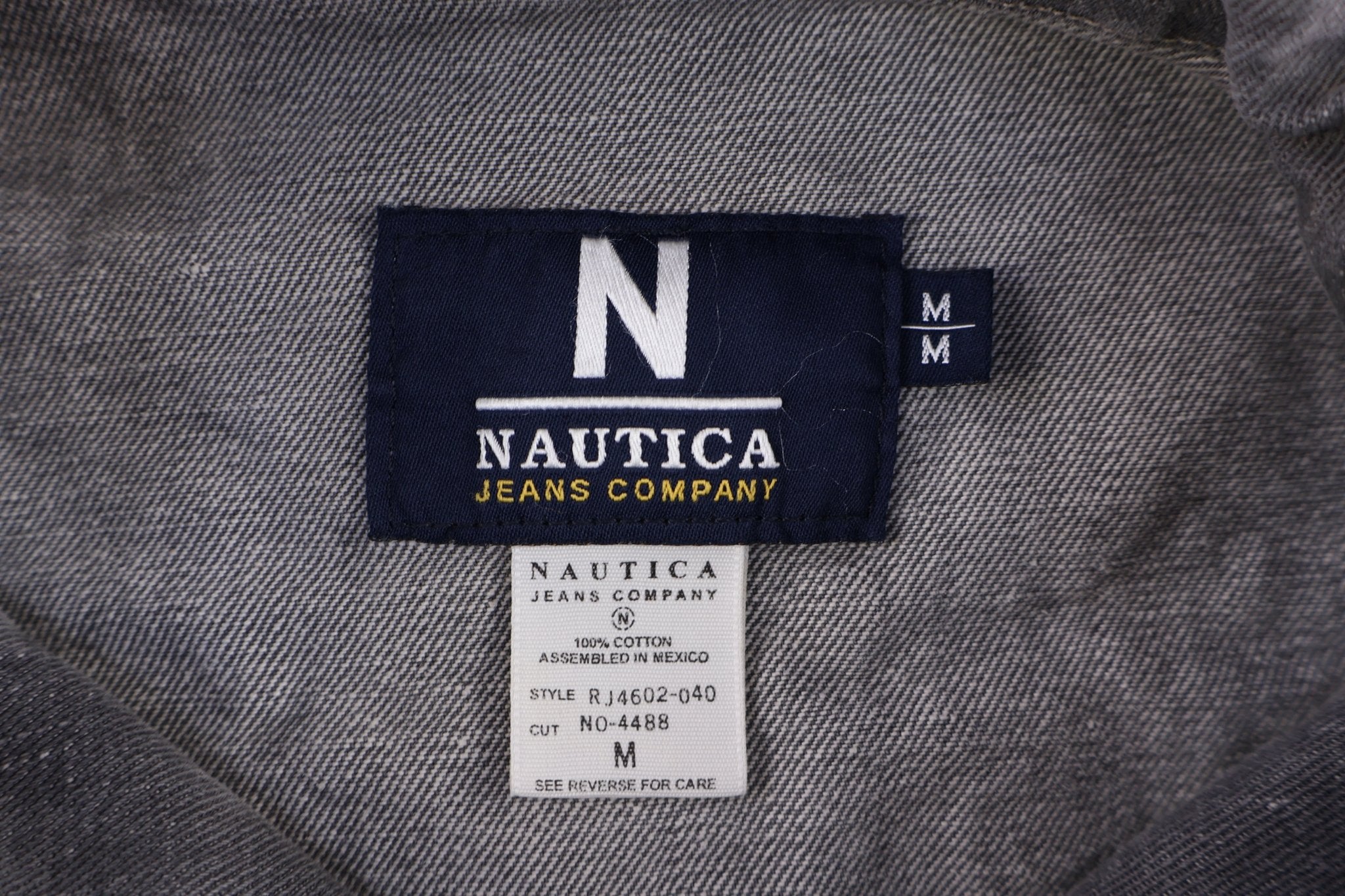 Vintage Nautica Grey Denim Trucker Jacket - Jacket - Thrifted Threads