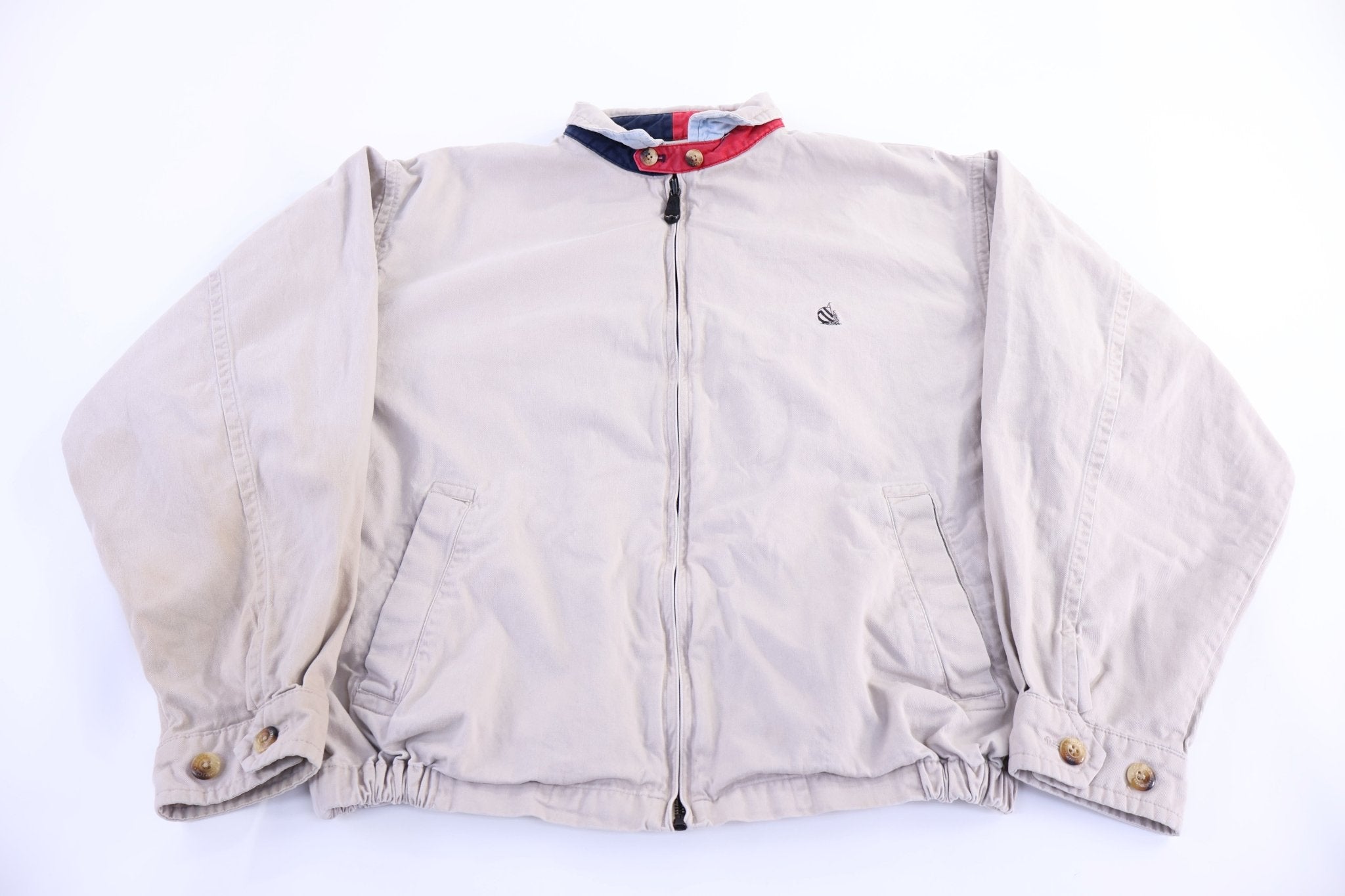 Vintage Nautica Tan Full Zip Jacket - Jacket - Thrifted Threads