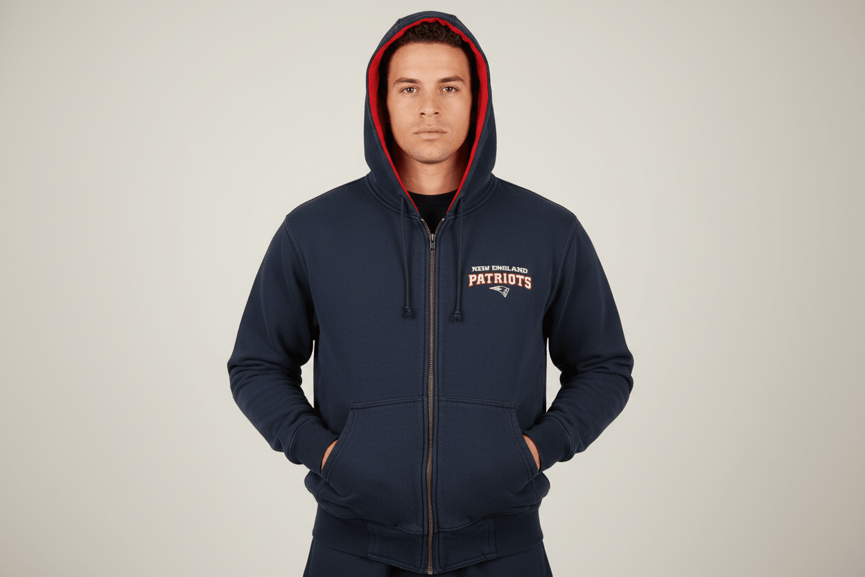 Vintage New England Patriots Full Zip Jacket - Jackets - Thrifted Threads