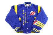 Vintage New Jersey Devils Hockey Bomber Jacket - Jacket - Thrifted Threads