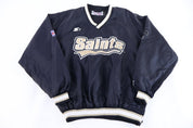 Vintage New Orleans Saints Football Pullover Windbreaker - Jacket - Thrifted Threads