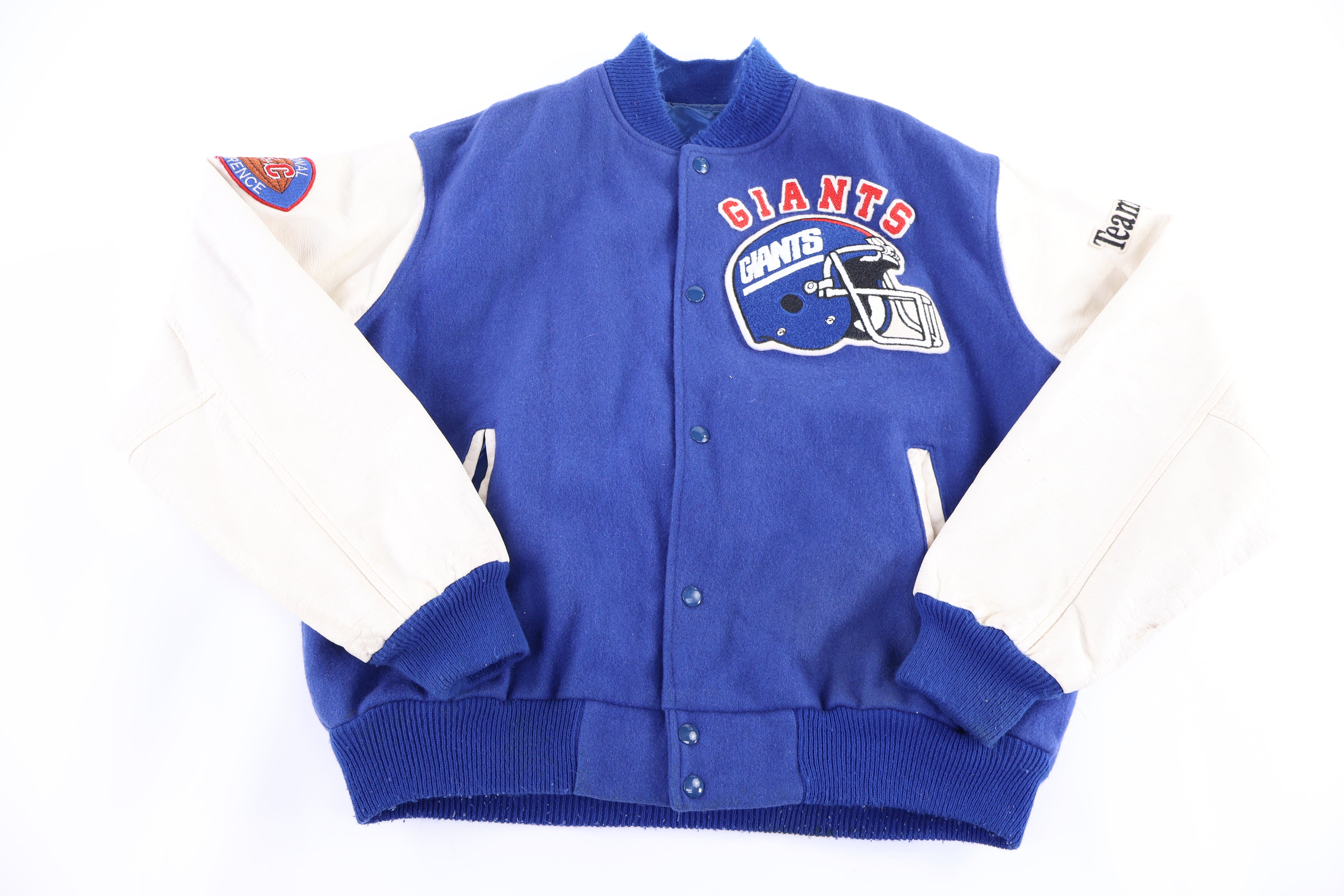 Vintage New York Giants Football Jacket - Jacket - Thrifted Threads