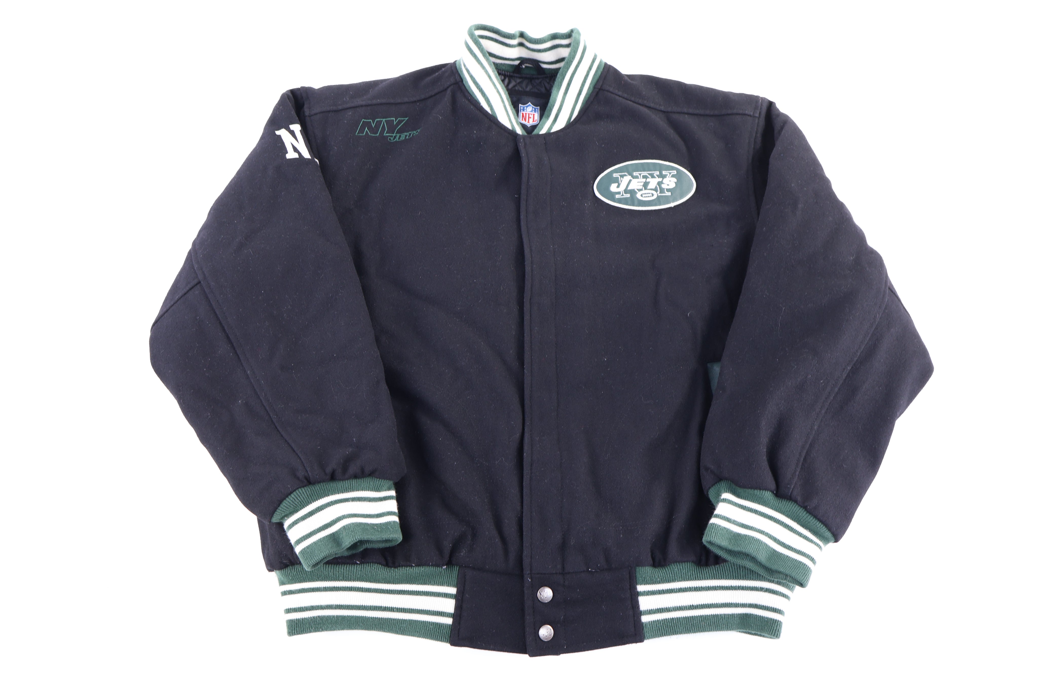 Vintage New York Jets Football Bomber Jacket - Jacket - Thrifted Threads