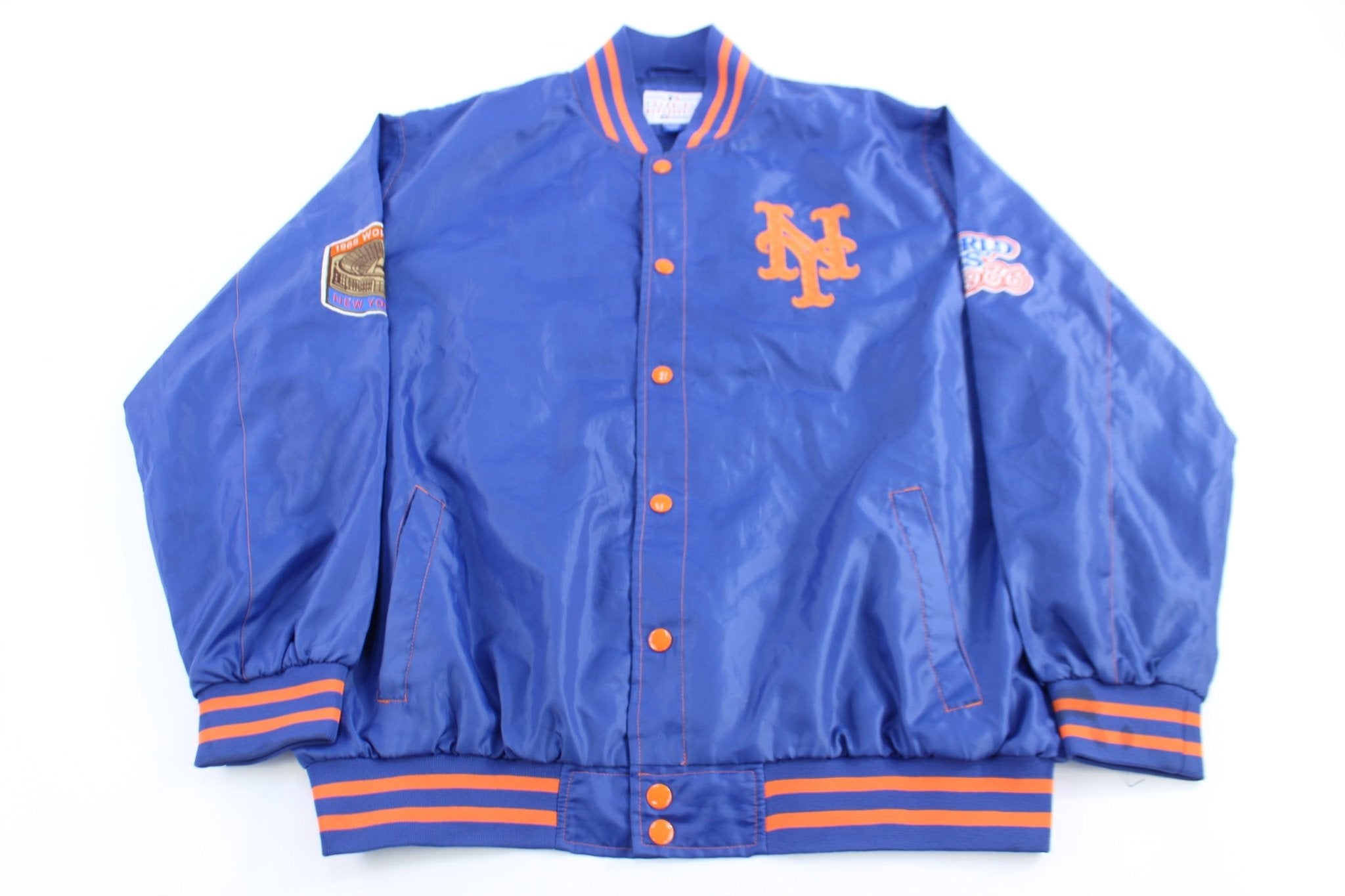 Vintage New York Mets World Series Champions Bomber Jacket - Jacket - Thrifted Threads