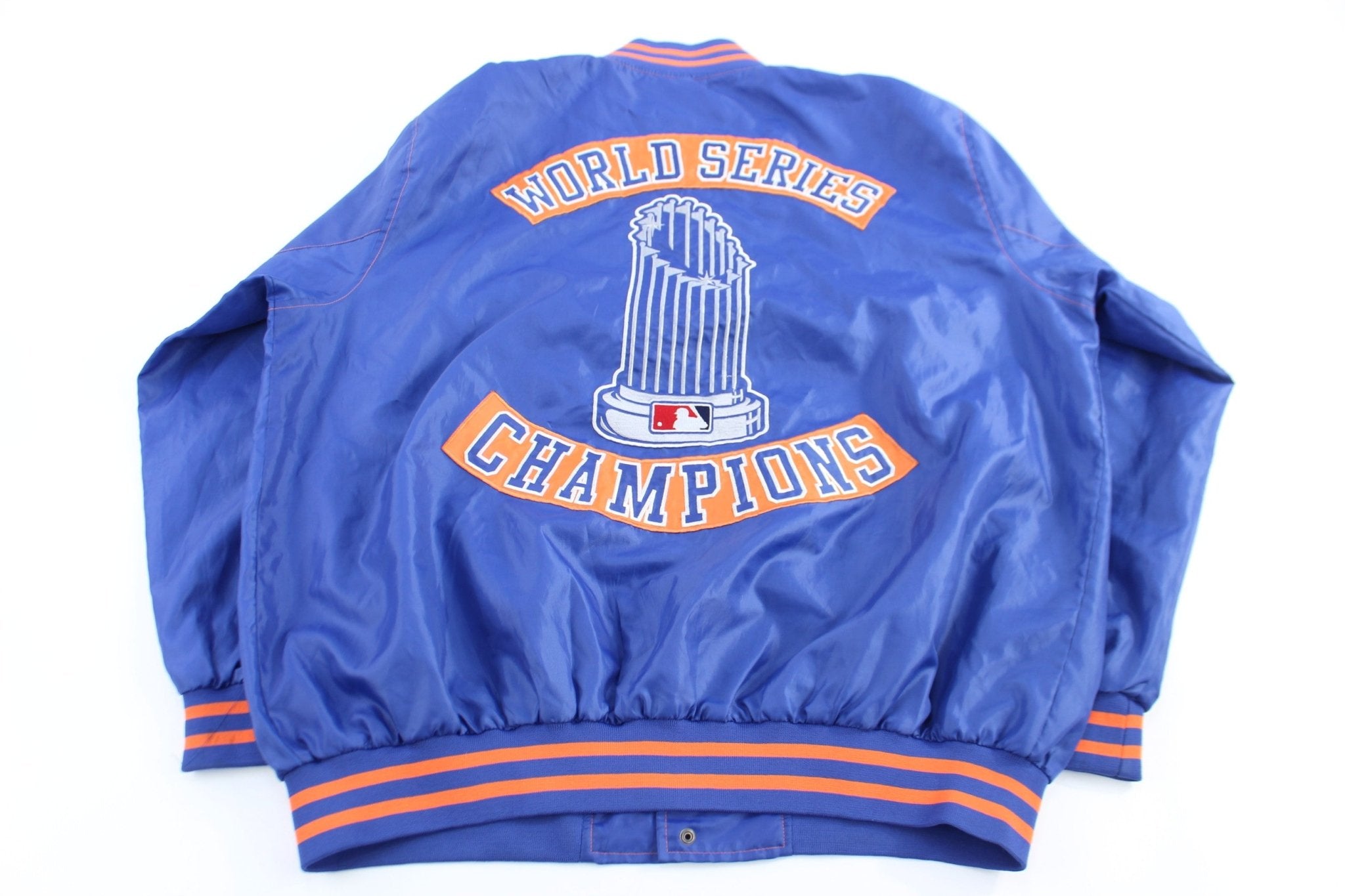Vintage New York Mets World Series Champions Bomber Jacket - Jacket - Thrifted Threads