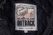 Vintage New Zealand Outback Black Leather Jacket - Jacket - Thrifted Threads
