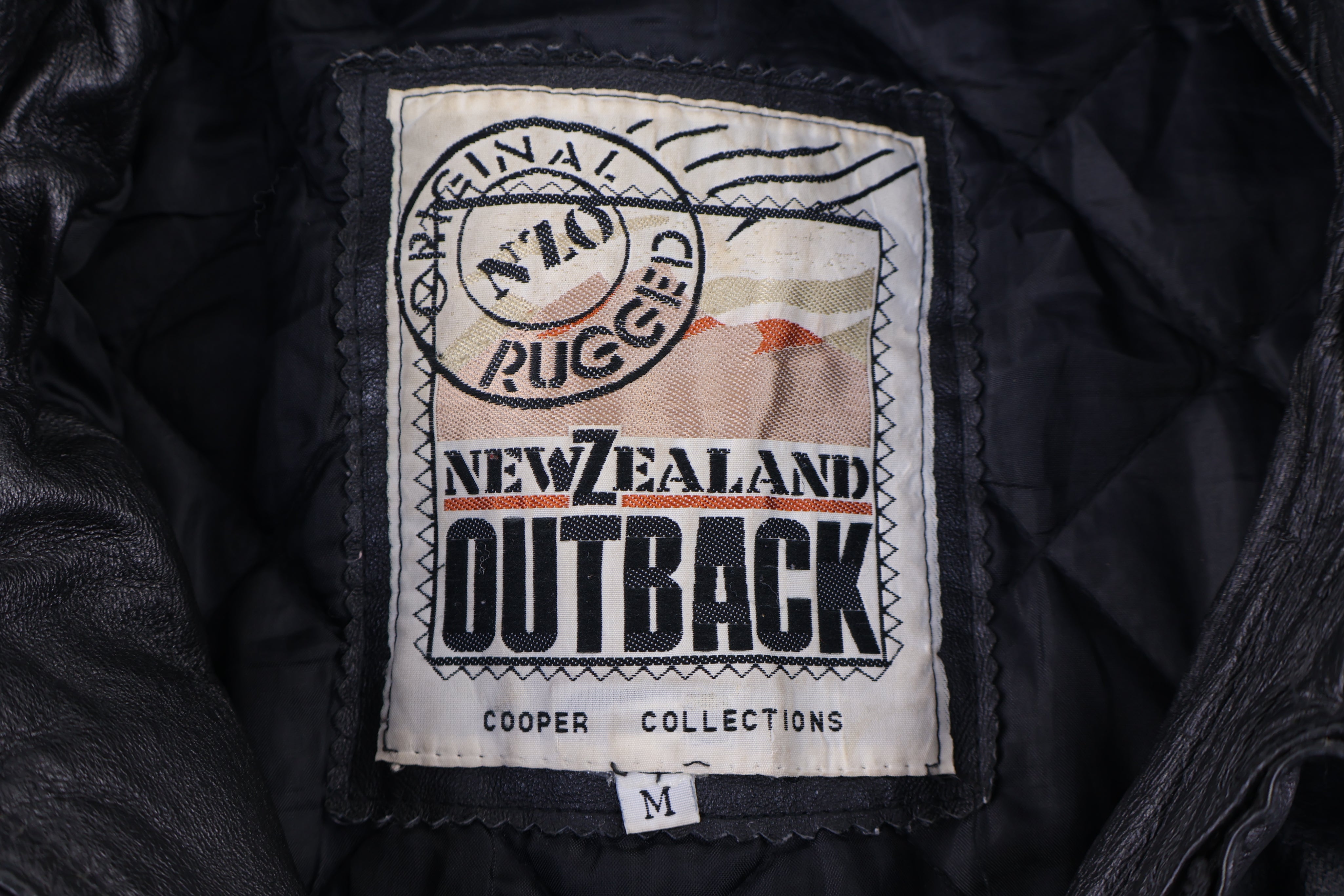 Vintage New Zealand Outback Black Leather Jacket - Jacket - Thrifted Threads