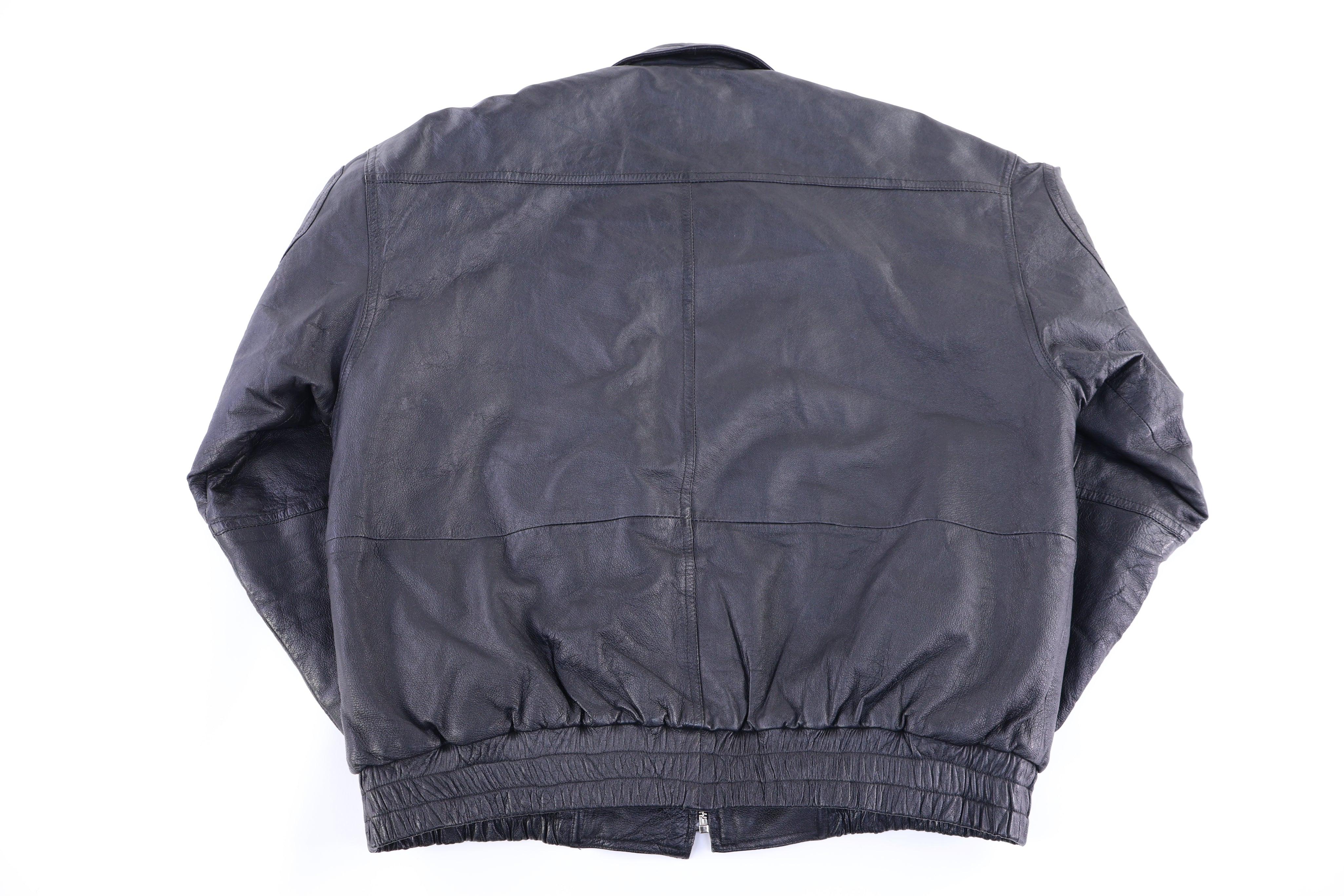 Vintage New Zealand Outback Black Leather Jacket - Jacket - Thrifted Threads