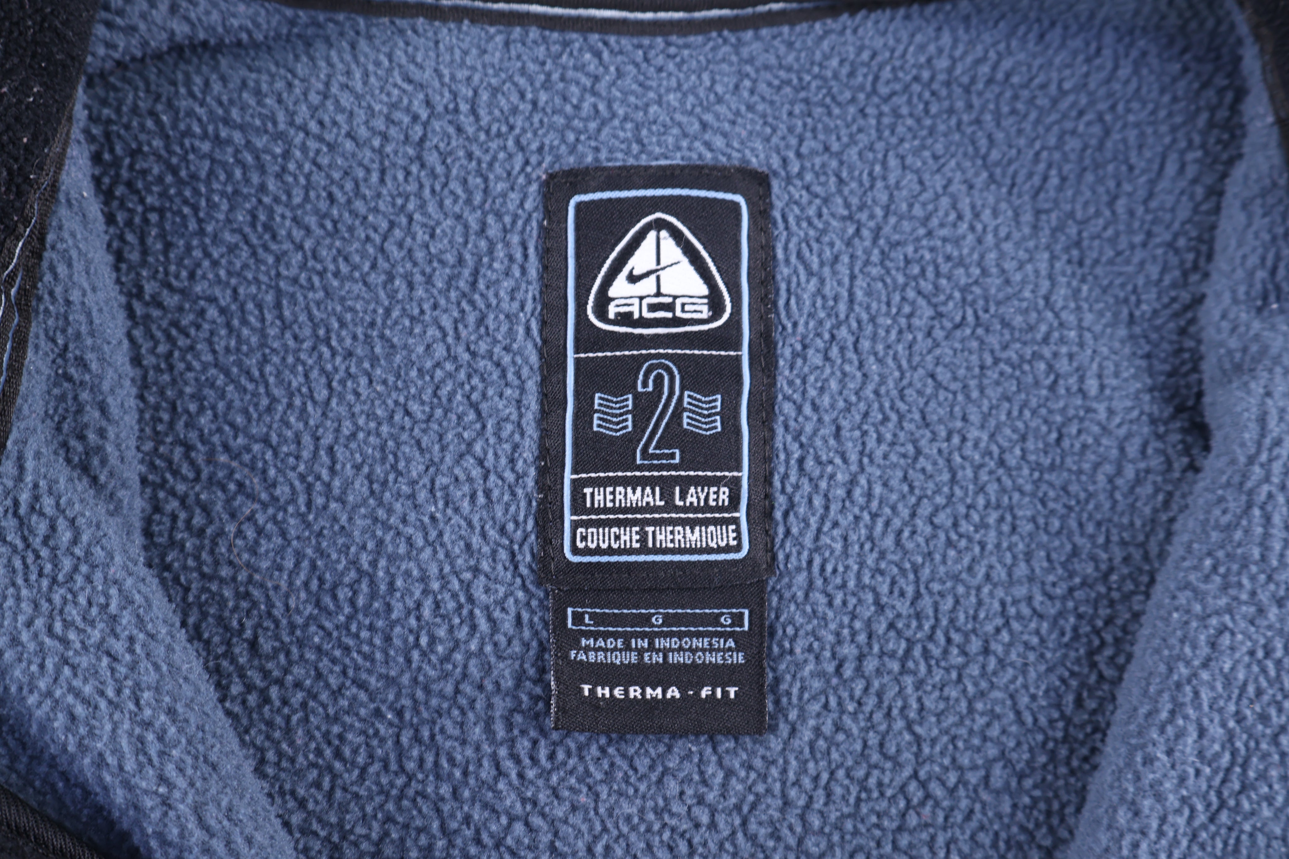 Vintage Nike ACG Blue Full Zip Fleece Vest - Vest - Thrifted Threads