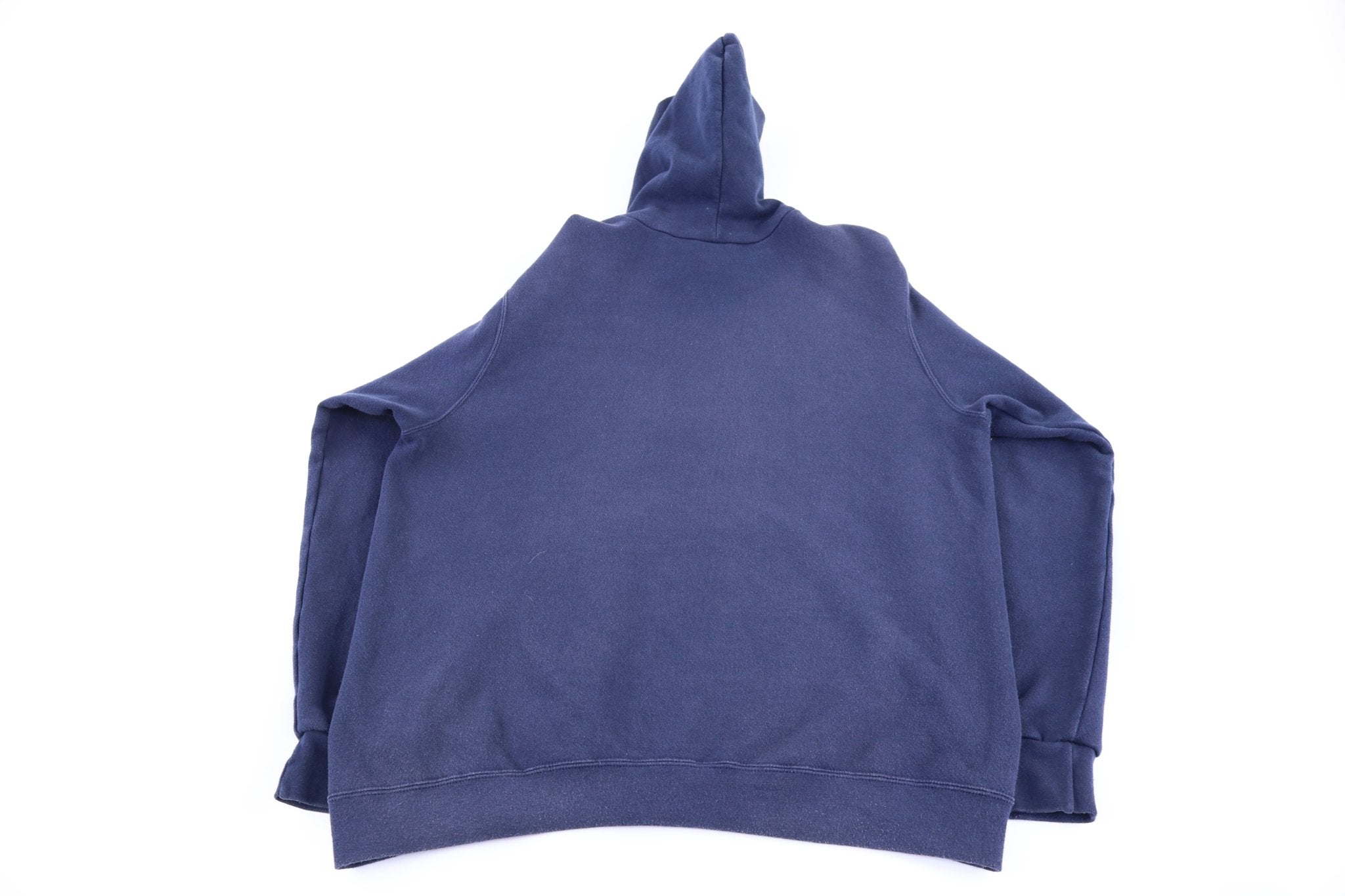Vintage Nike Center Swoosh Embroidered Blue Pullover Hoodie - Sweatshirt - Thrifted Threads