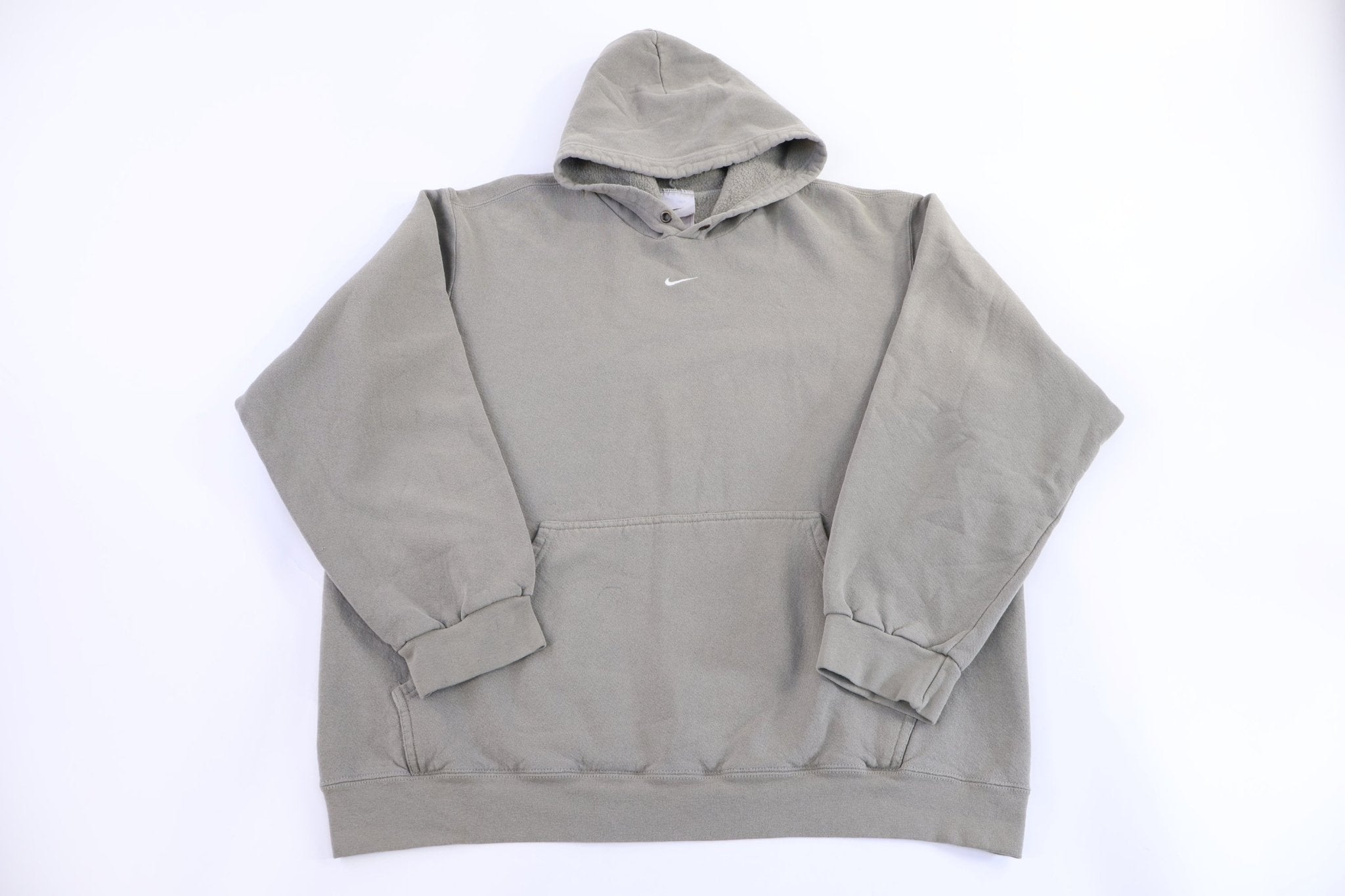 Vintage Nike Embroidered Center Swoosh Pullover Hoodie - Sweatshirt - Thrifted Threads