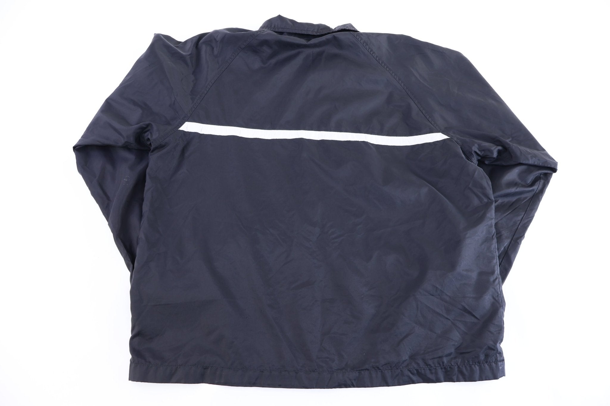 Vintage Nike Embroidered Logo Black & White Full Zip Jacket - Jacket - Thrifted Threads
