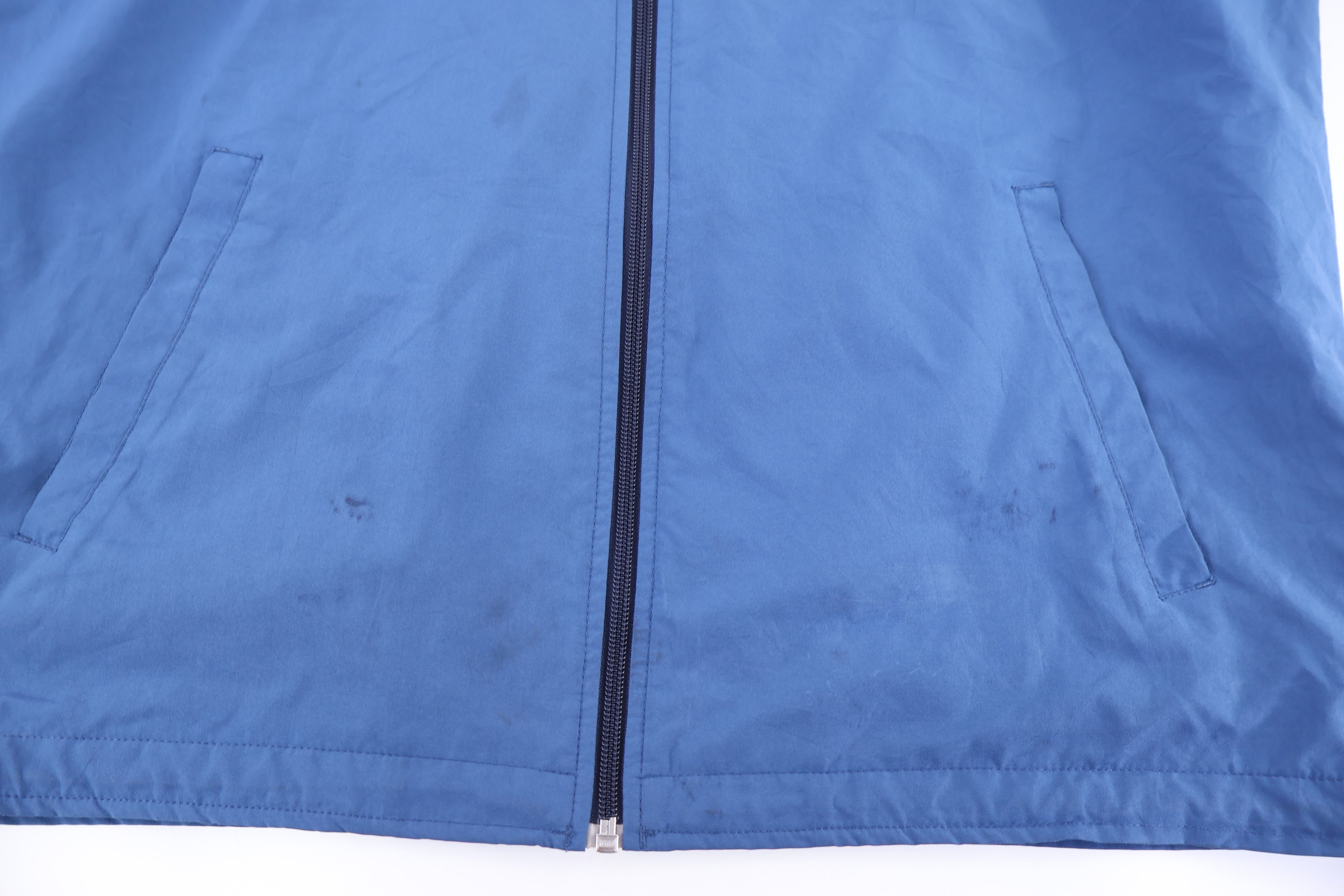 Vintage Nike Embroidered Logo Blue Full Zip Jacket - Jacket - Thrifted Threads