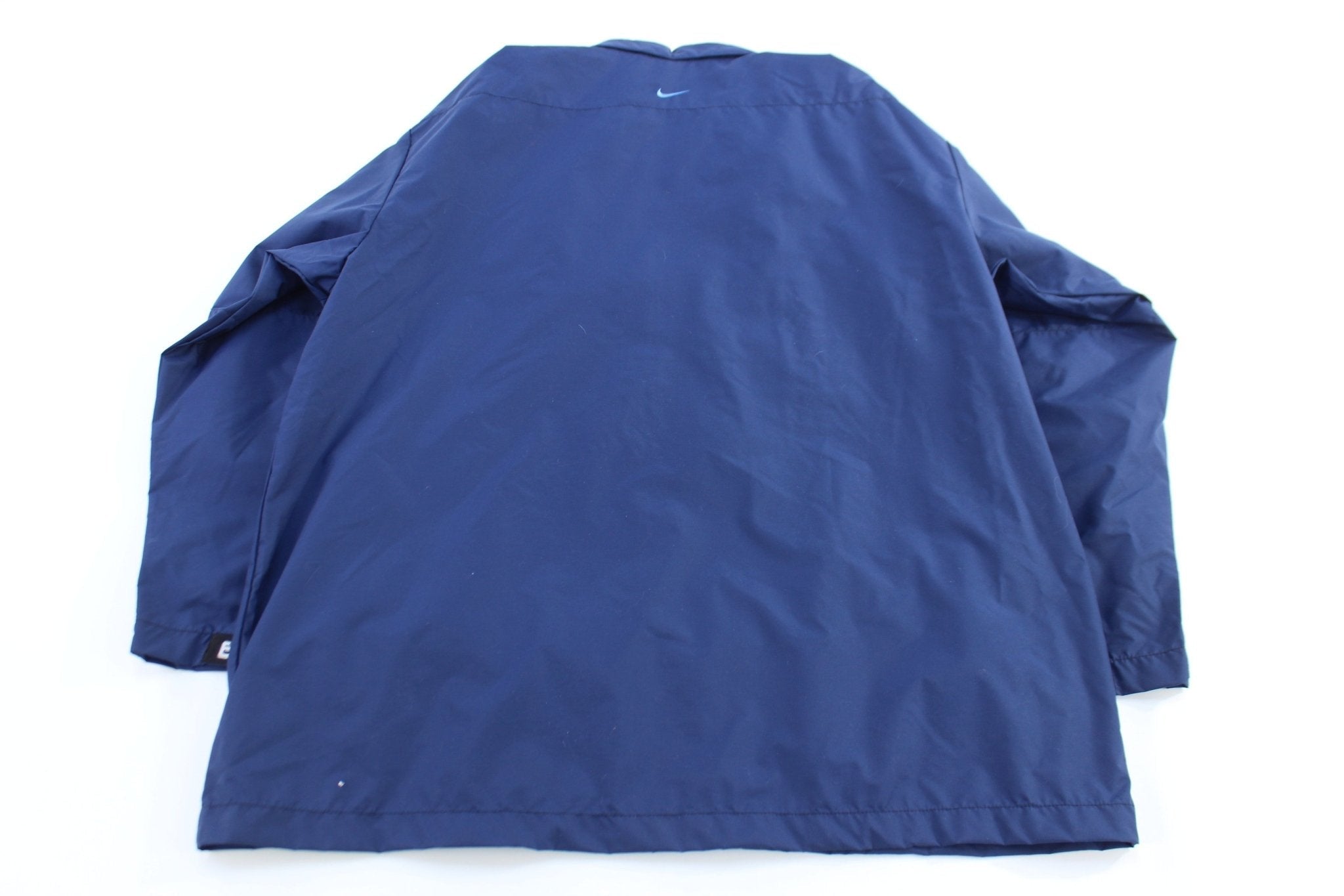 Vintage Nike Embroidered Logo Blue Full Zip Parka Jacket - Jacket - Thrifted Threads