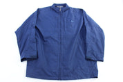 Vintage Nike Embroidered Logo Blue Full Zip Parka Jacket - Jacket - Thrifted Threads