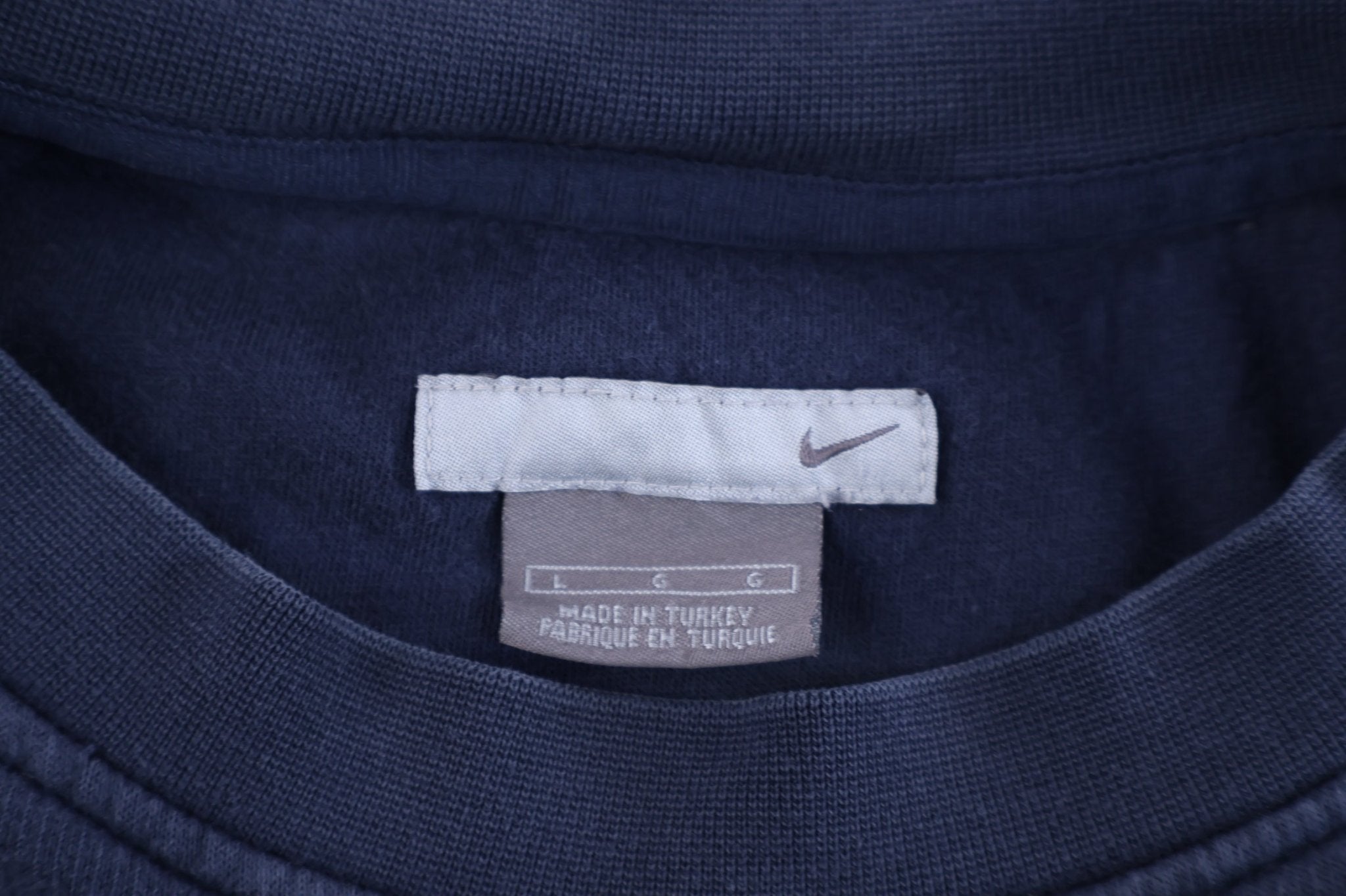 Vintage Nike Embroidered Logo Blue Sweatshirt - Sweatshirt - Thrifted Threads