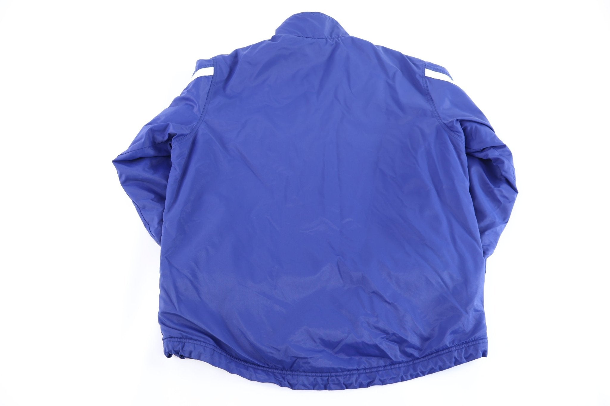 Vintage Nike Embroidered Logo Blue & White Full Zip Jacket - Jacket - Thrifted Threads