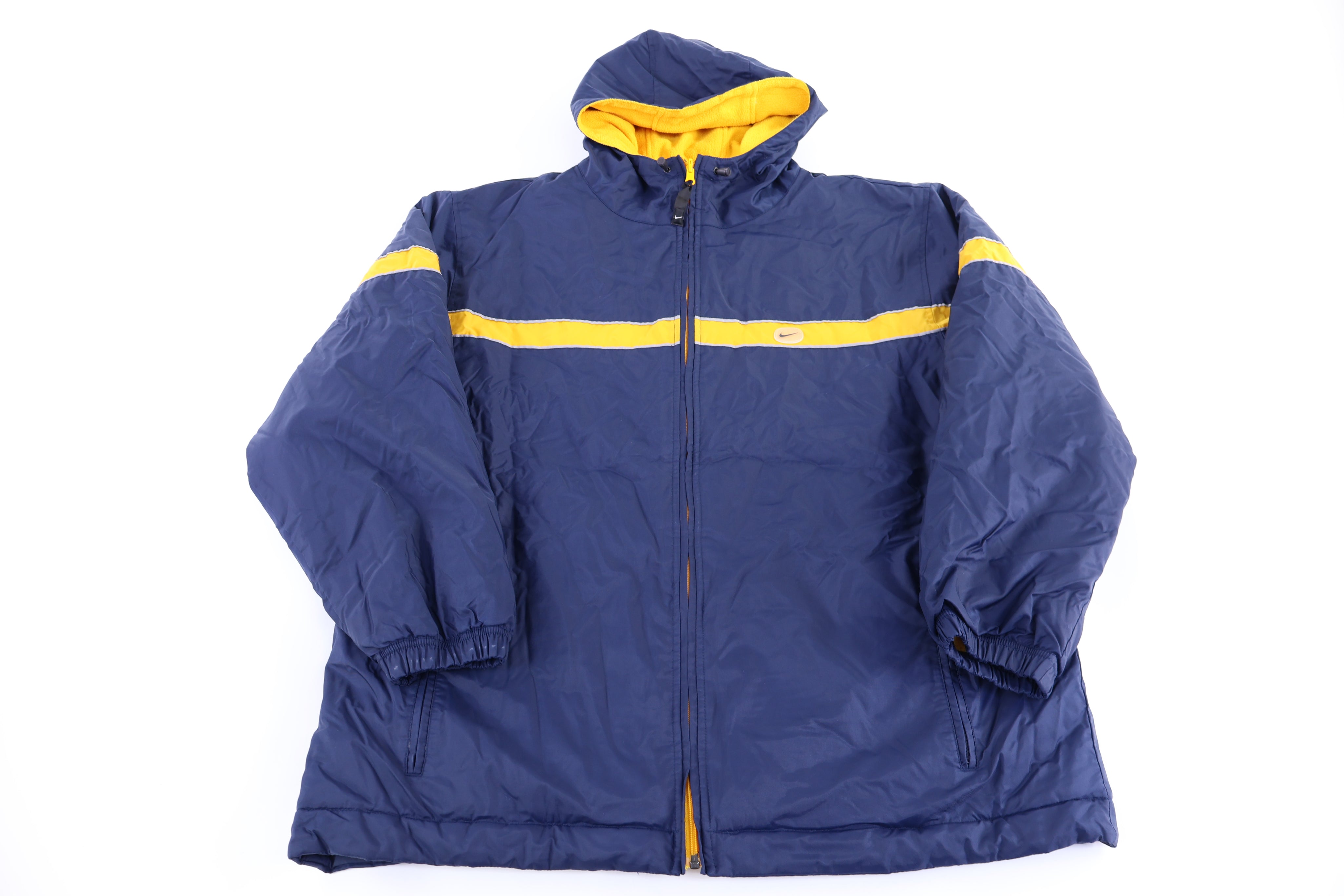 Vintage Nike Embroidered Logo Full Zip Reversible Parka Jacket - Jacket - Thrifted Threads