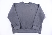 Vintage Nike Embroidered Logo Grey Blank Sweatshirt - Sweatshirt - Thrifted Threads