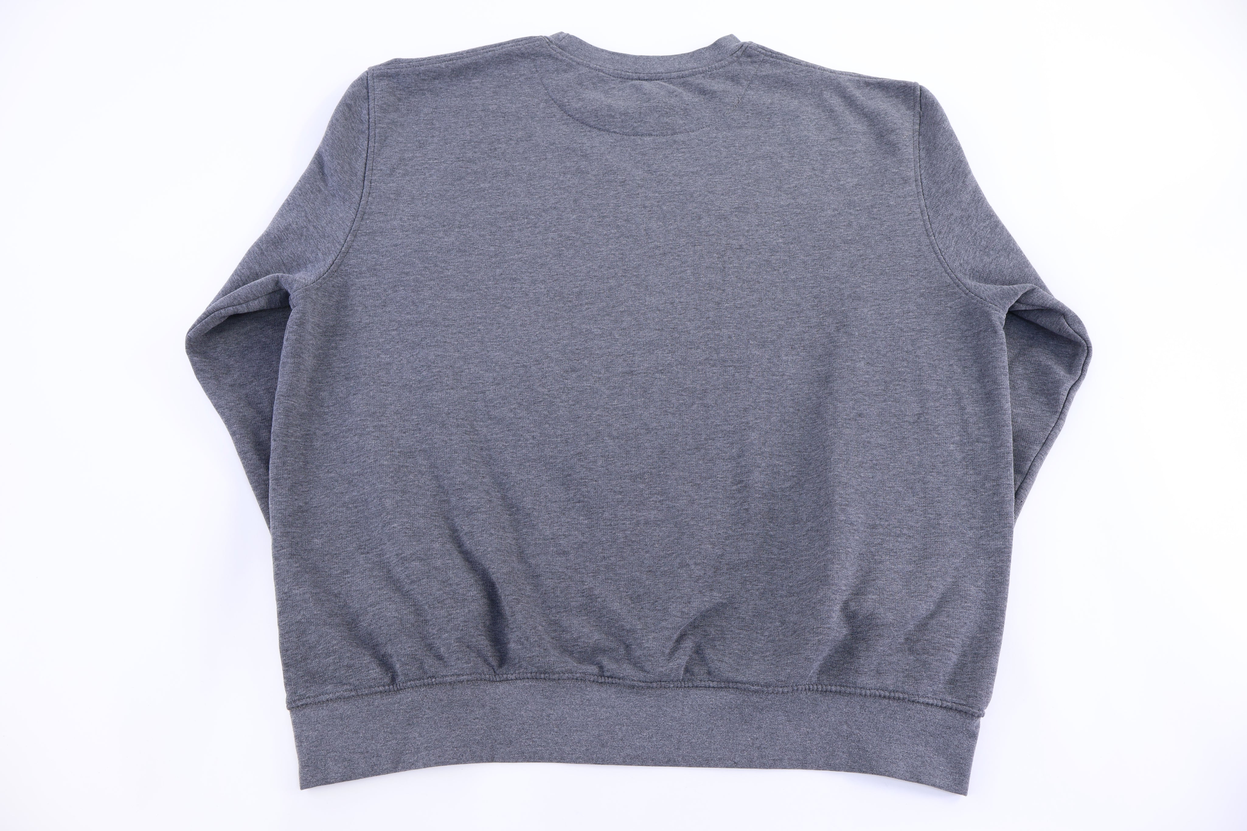Vintage Nike Embroidered Logo Grey Blank Sweatshirt - Sweatshirt - Thrifted Threads